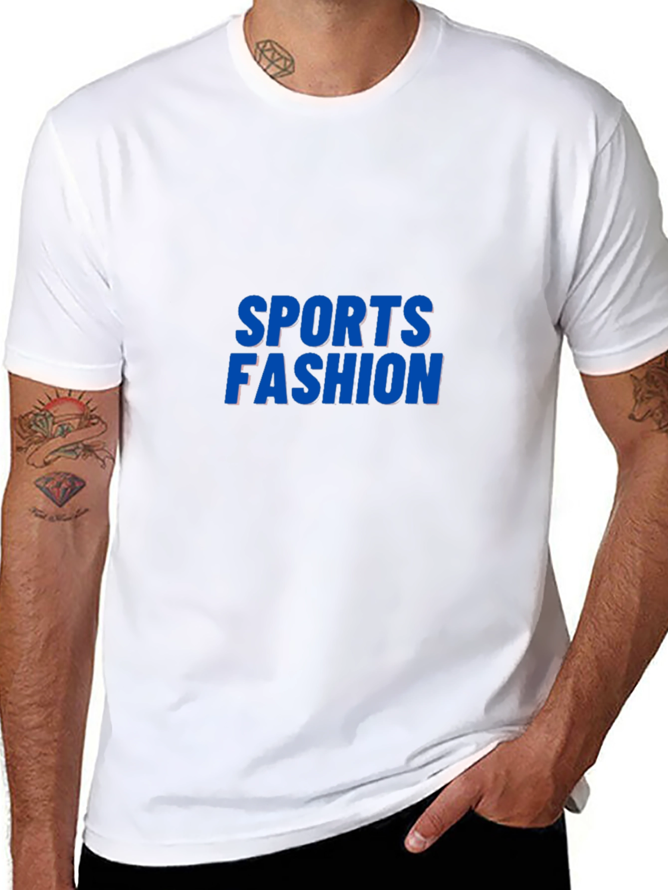 Mens Black Sports Fashion Graphic Tee