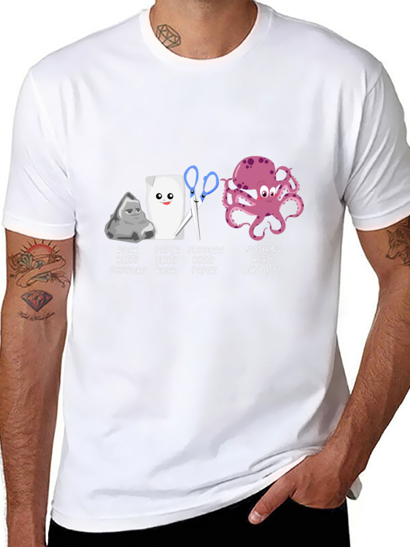 Rock Paper Scissors Octopus T-Shirt