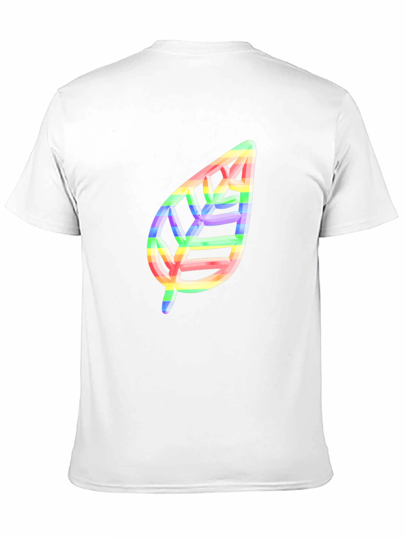 Rainbow Leaf Graphic T-Shirt