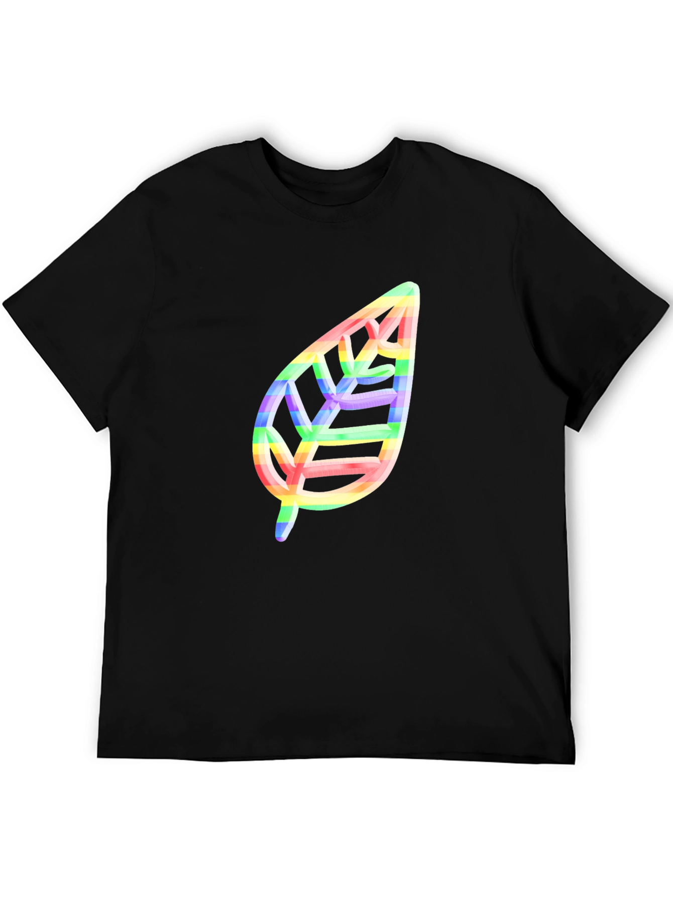 Rainbow Leaf Graphic T-Shirt