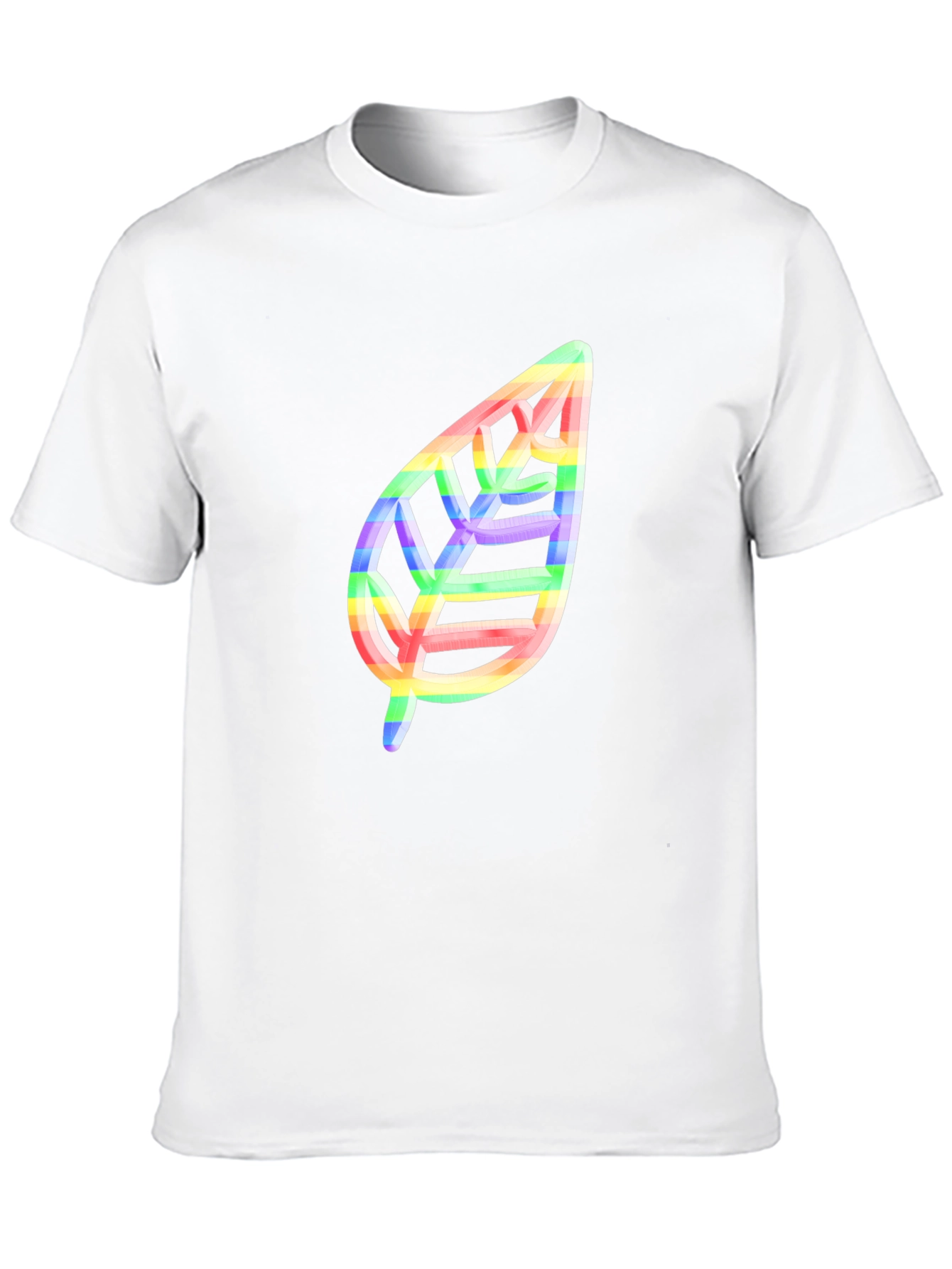 Rainbow Leaf Graphic T-Shirt