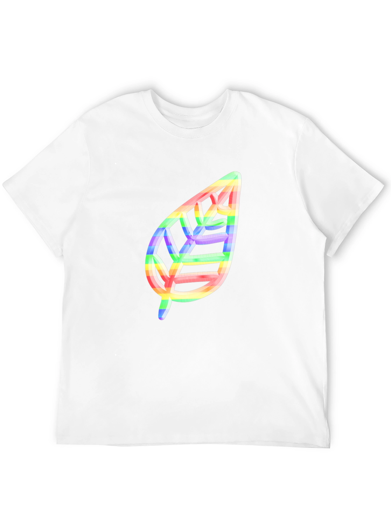 Rainbow Leaf Graphic T-Shirt