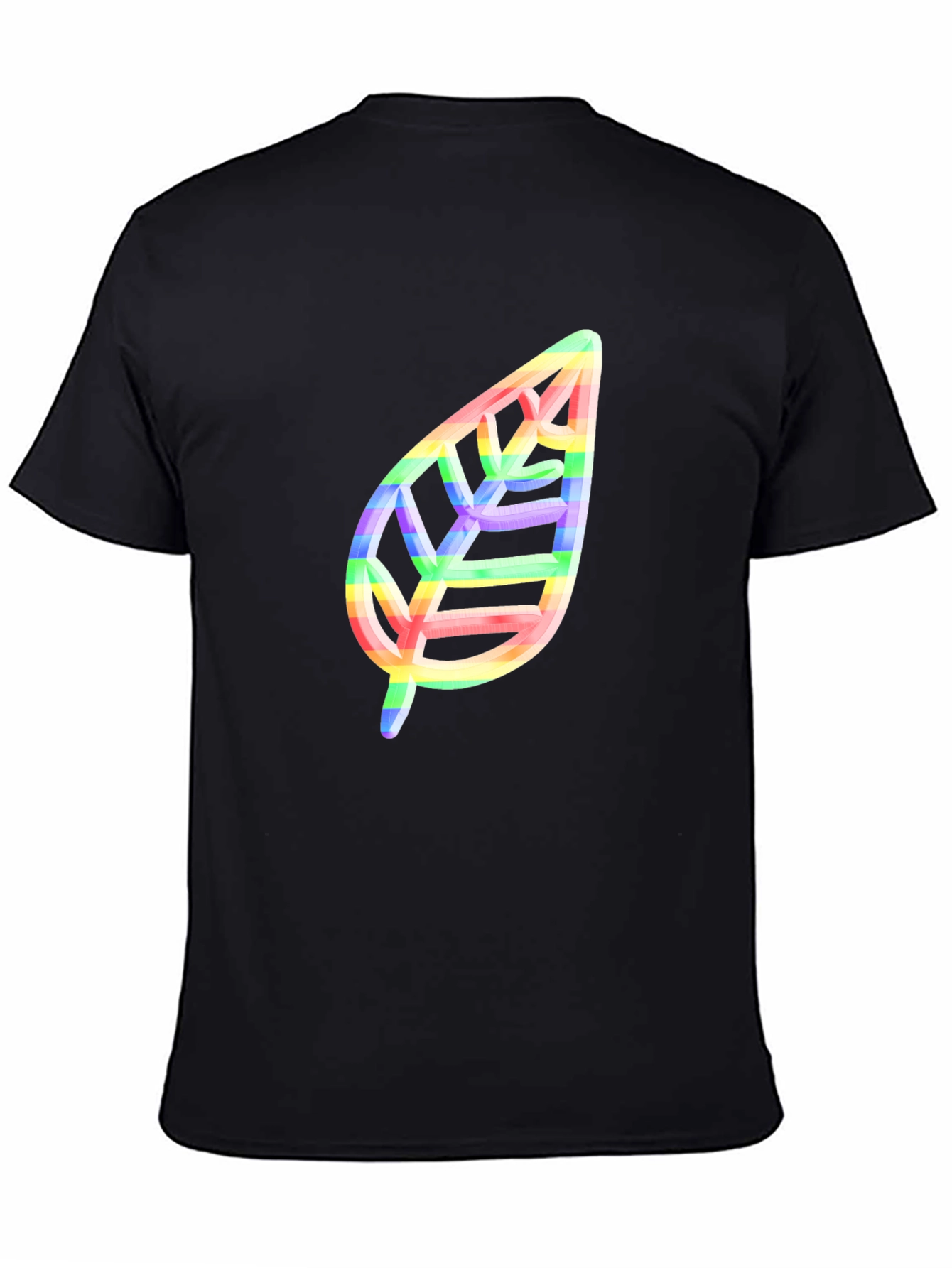 Rainbow Leaf Graphic T-Shirt