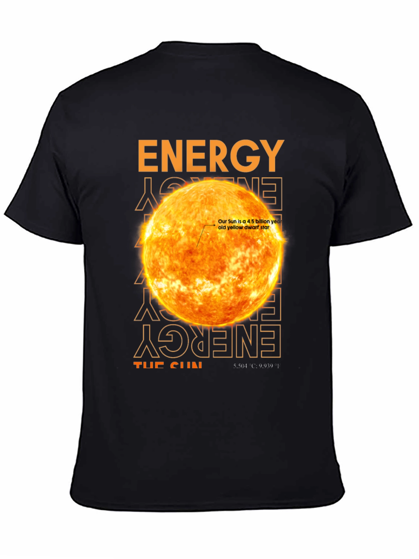 Energy: The Sun Black Graphic Tee