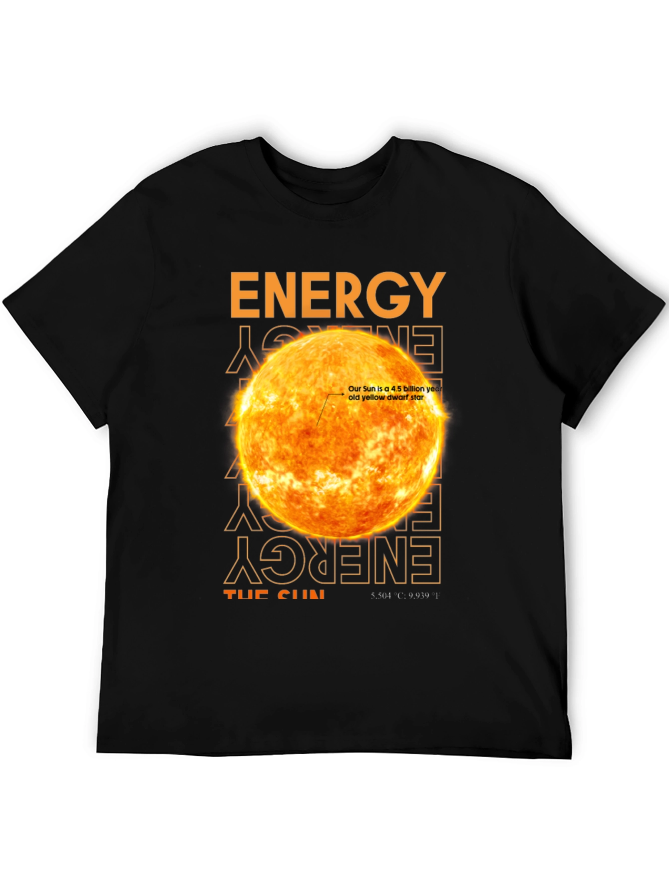 Energy: The Sun Black Graphic Tee