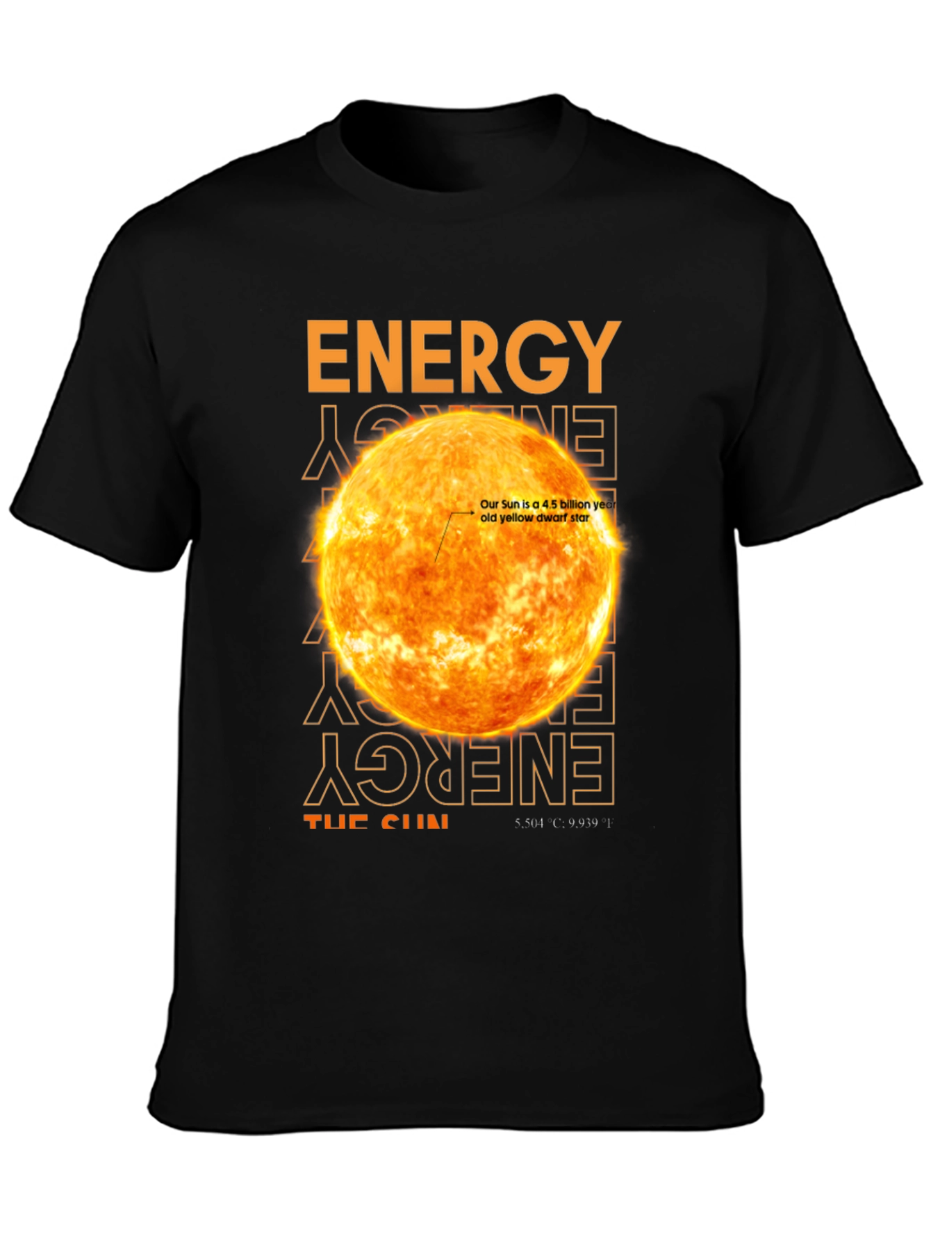 Energy: The Sun Black Graphic Tee