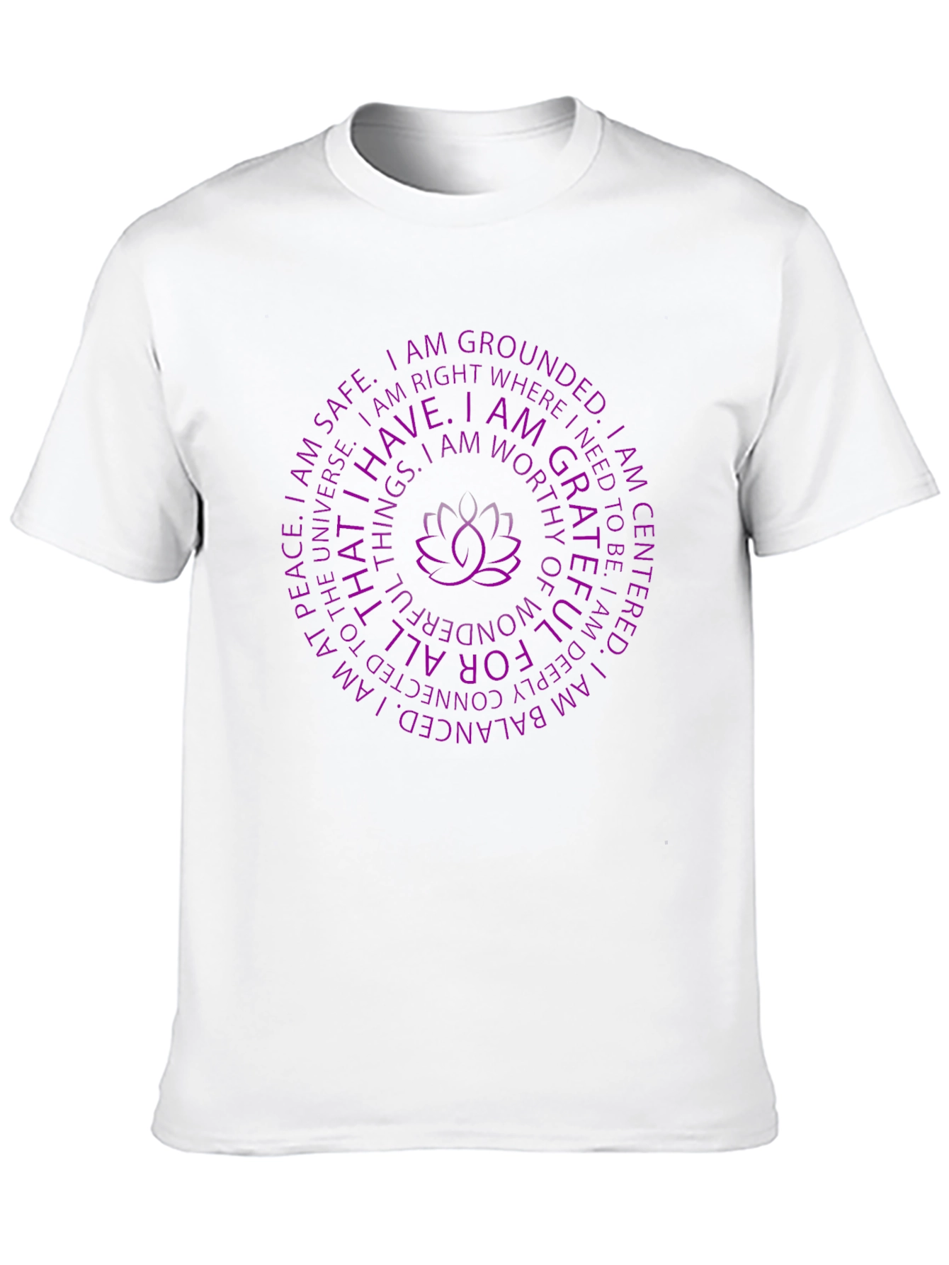 Affirmation Lotus Flower Graphic Tee - Black