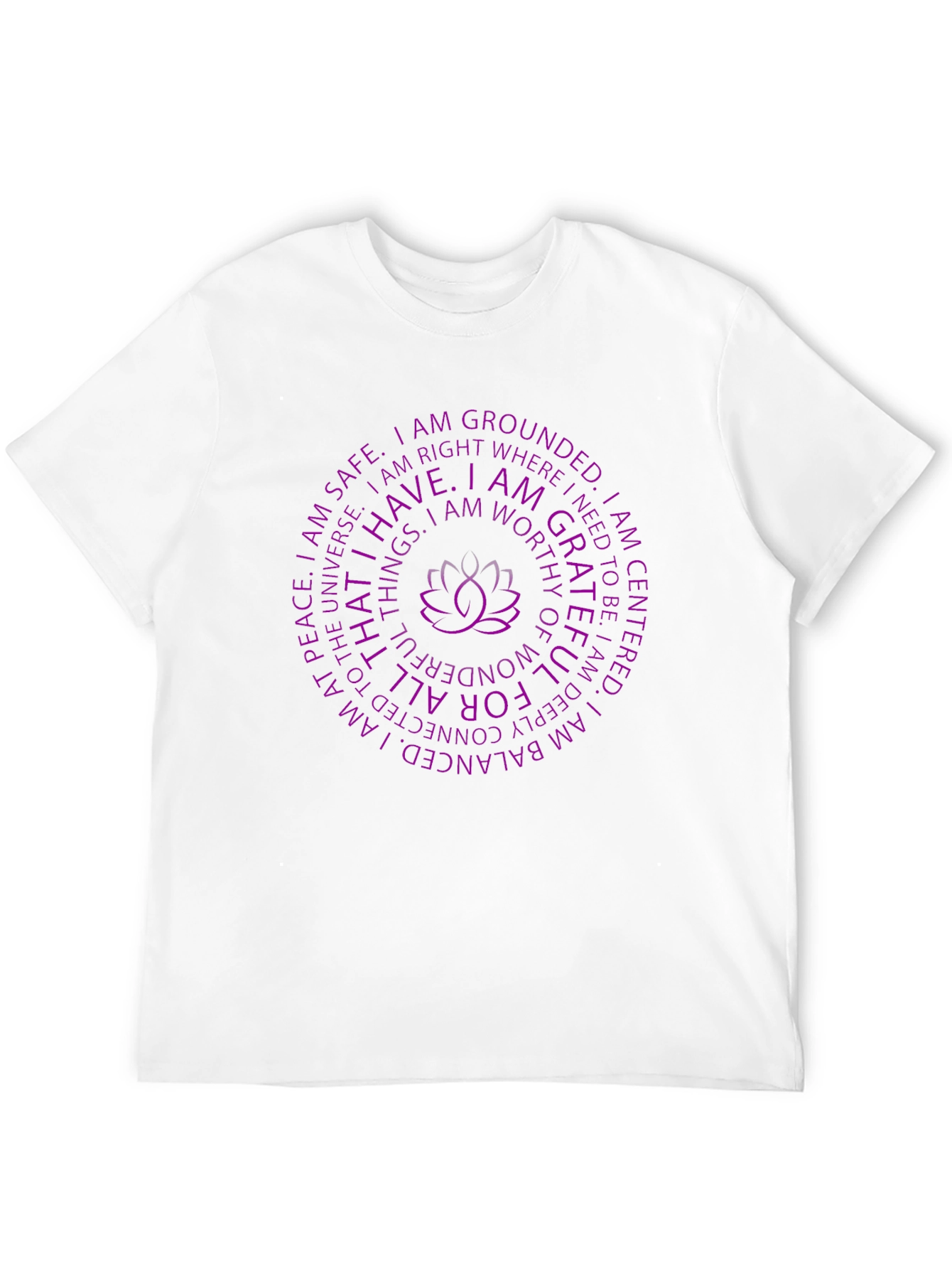 Affirmation Lotus Flower Graphic Tee - Black