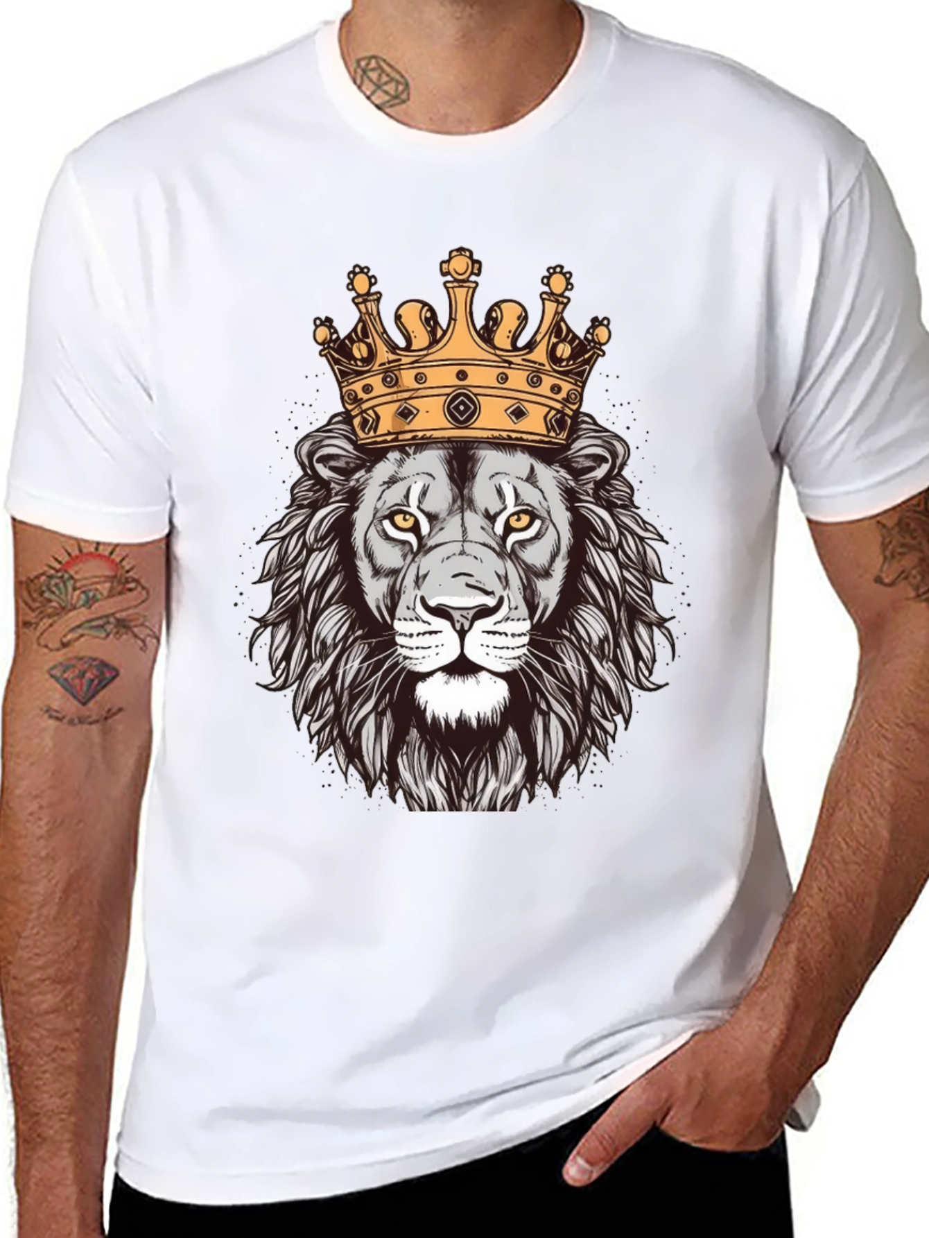 Lion King Graphic Tee - Black Cotton T-Shirt