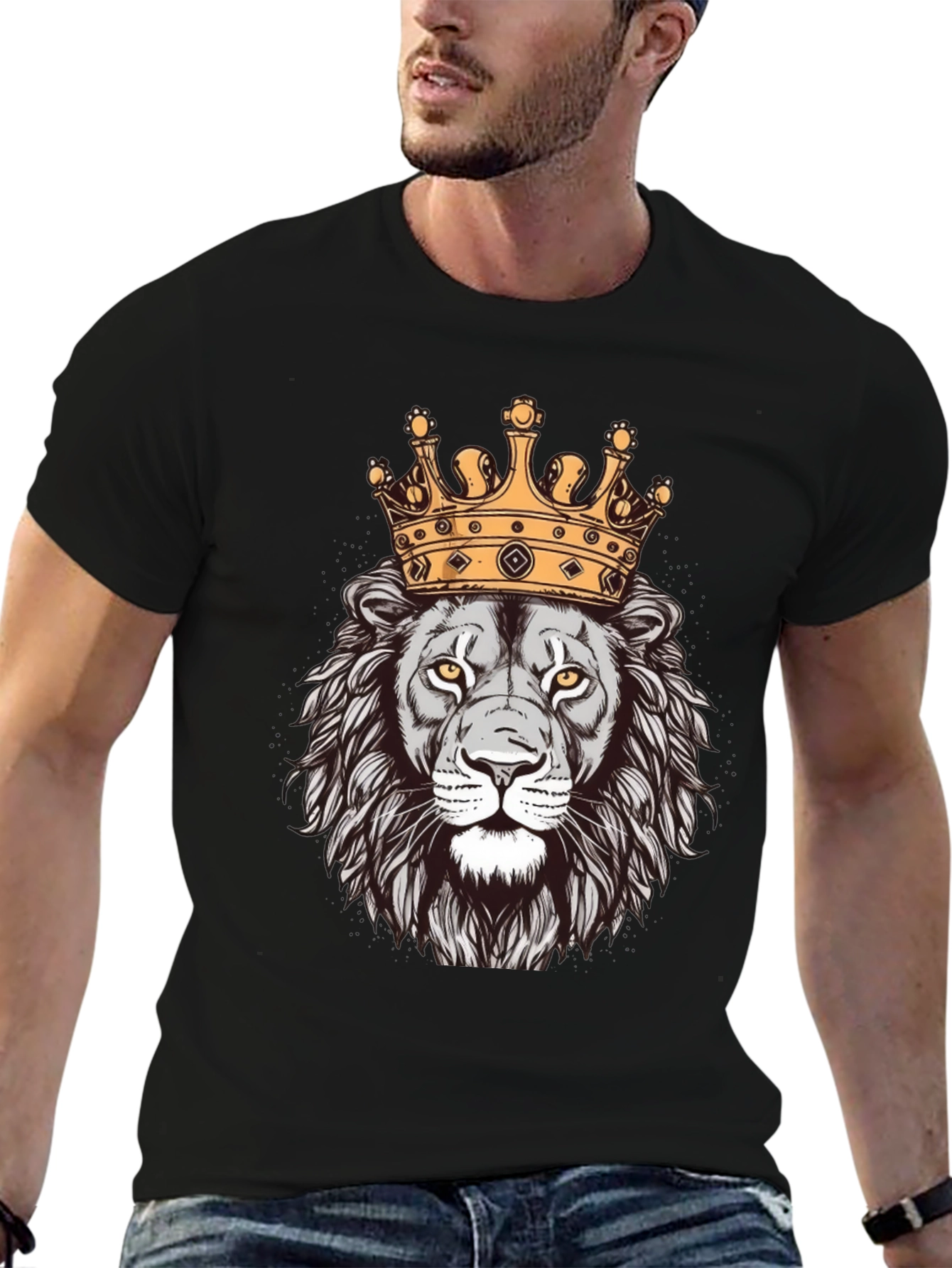 Lion King Graphic Tee - Black Cotton T-Shirt
