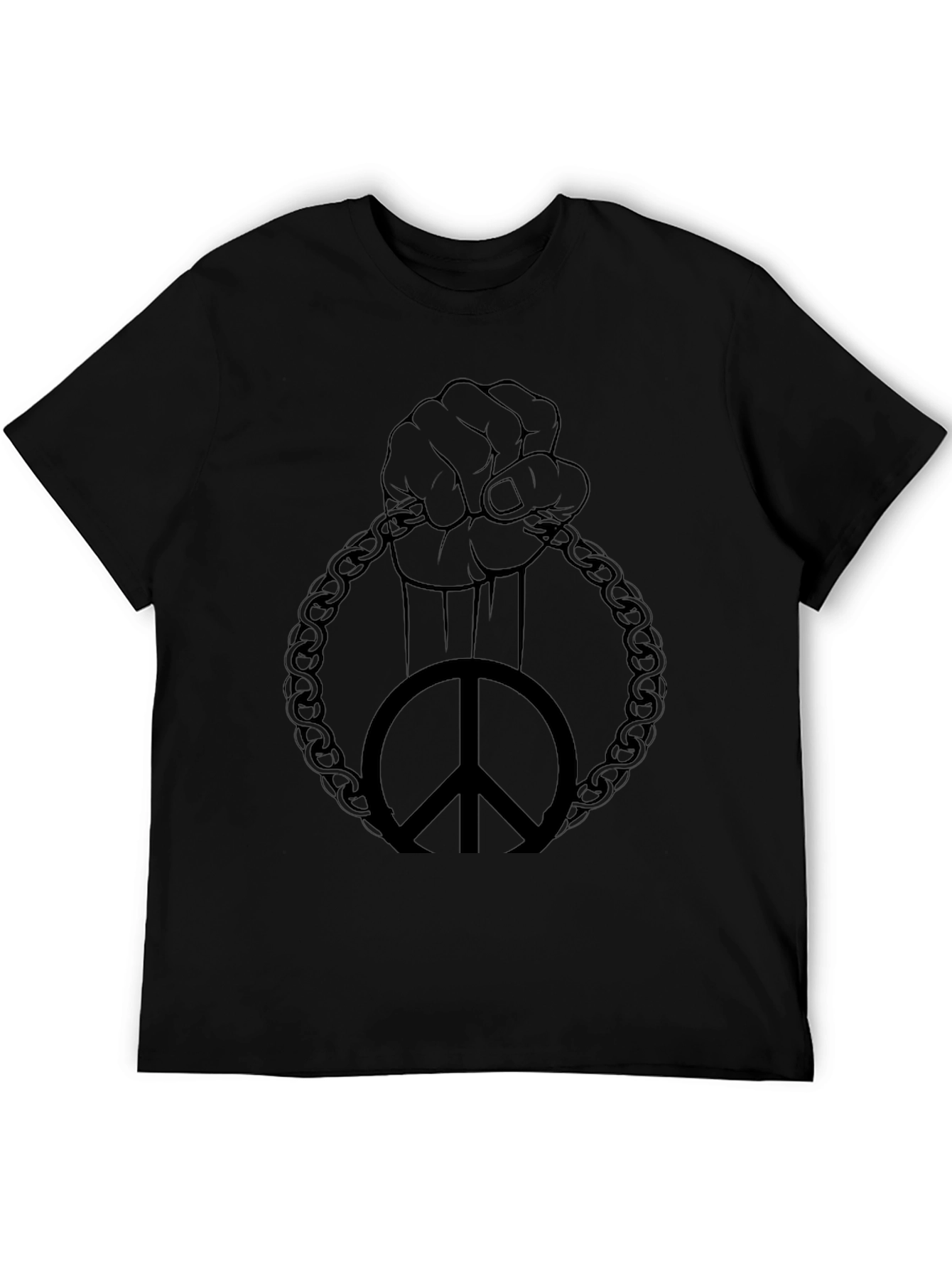 Peace Fist Chain Graphic T-Shirt