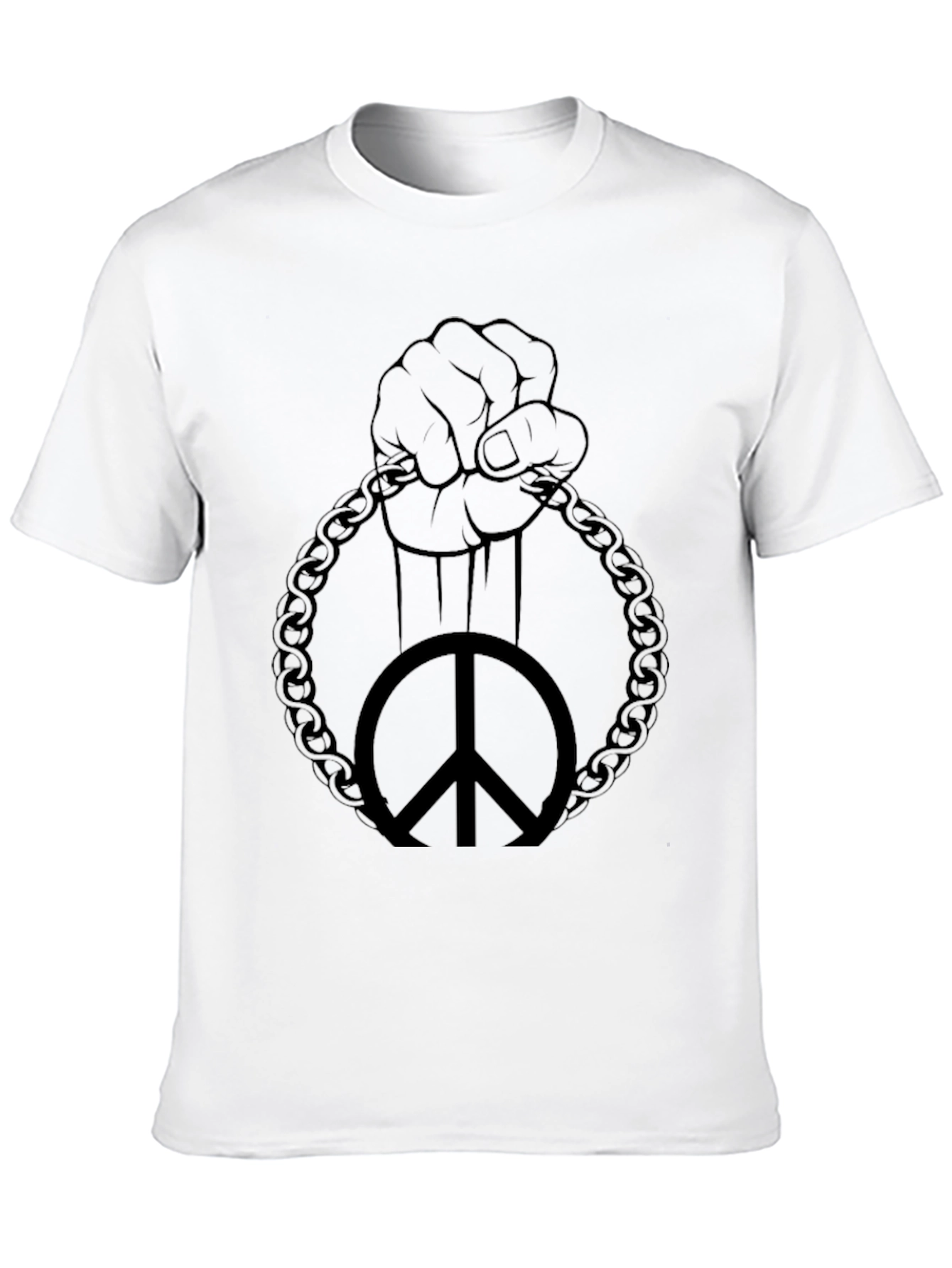 Peace Fist Chain Graphic T-Shirt