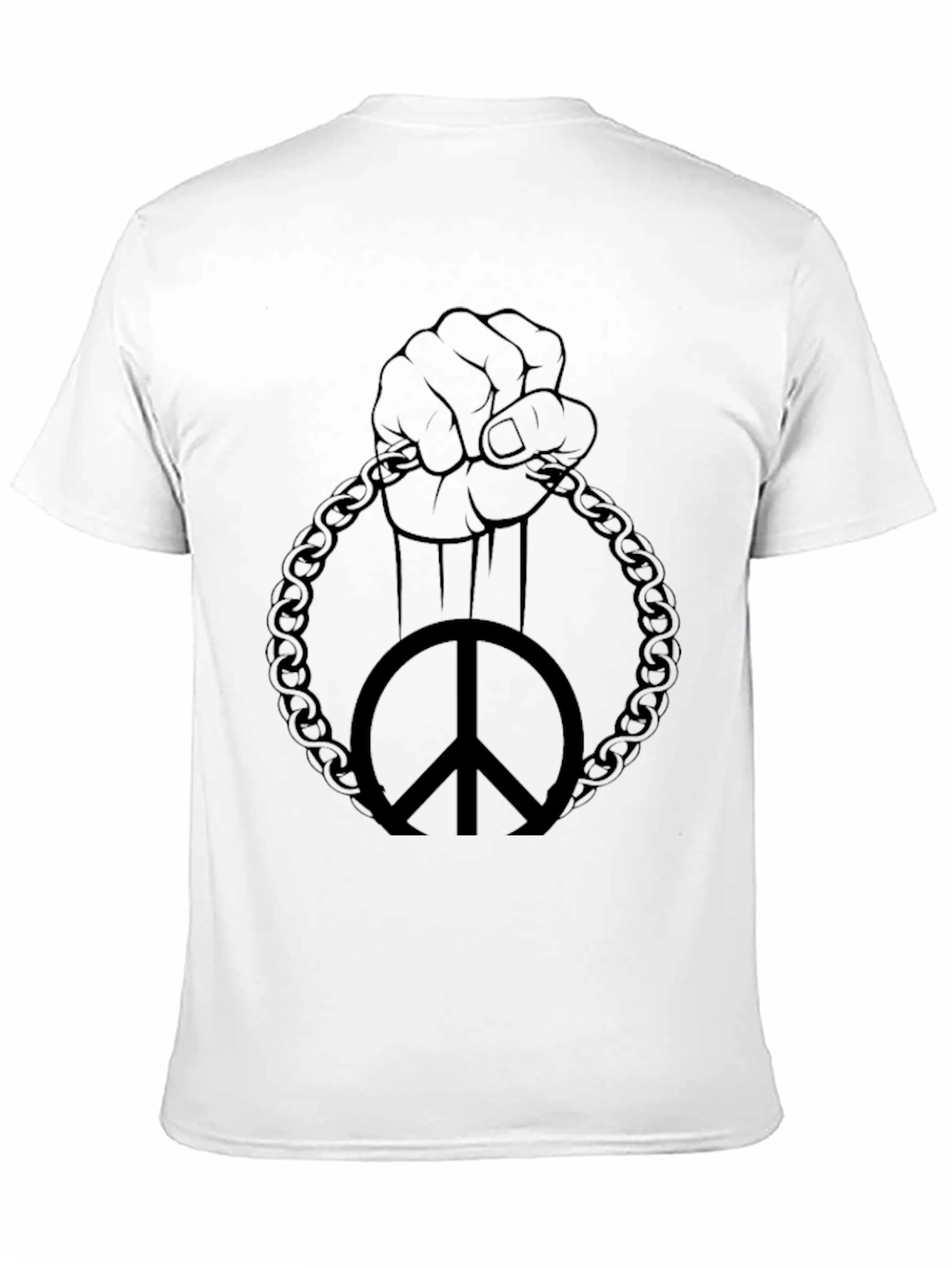 Peace Fist Chain Graphic T-Shirt