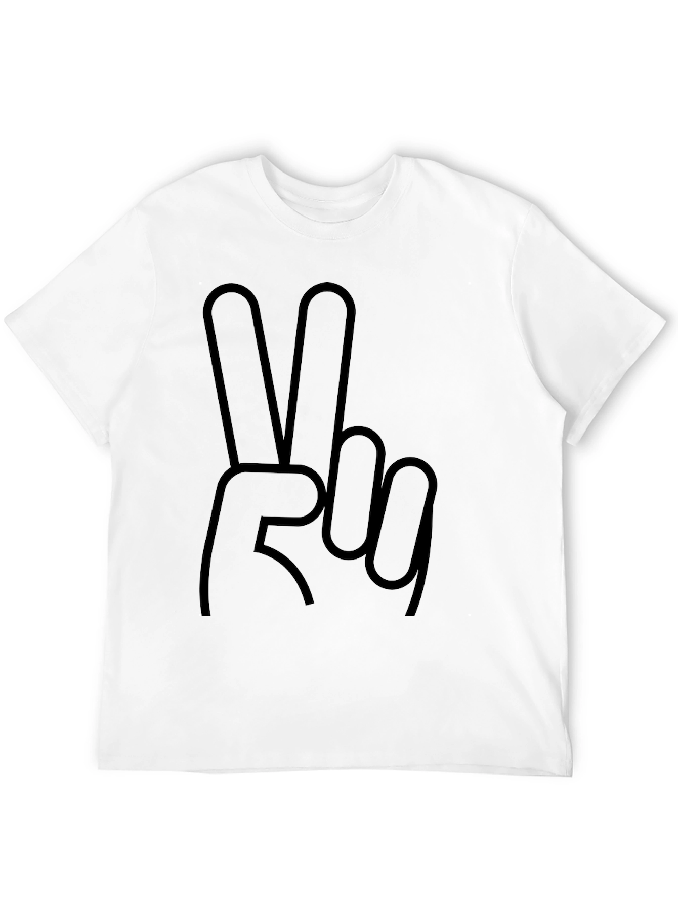 Peace Sign Graphic T-Shirt - Casual Black Tee