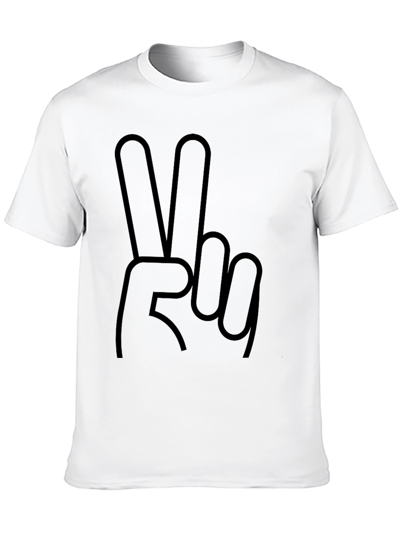Peace Sign Graphic T-Shirt - Casual Black Tee