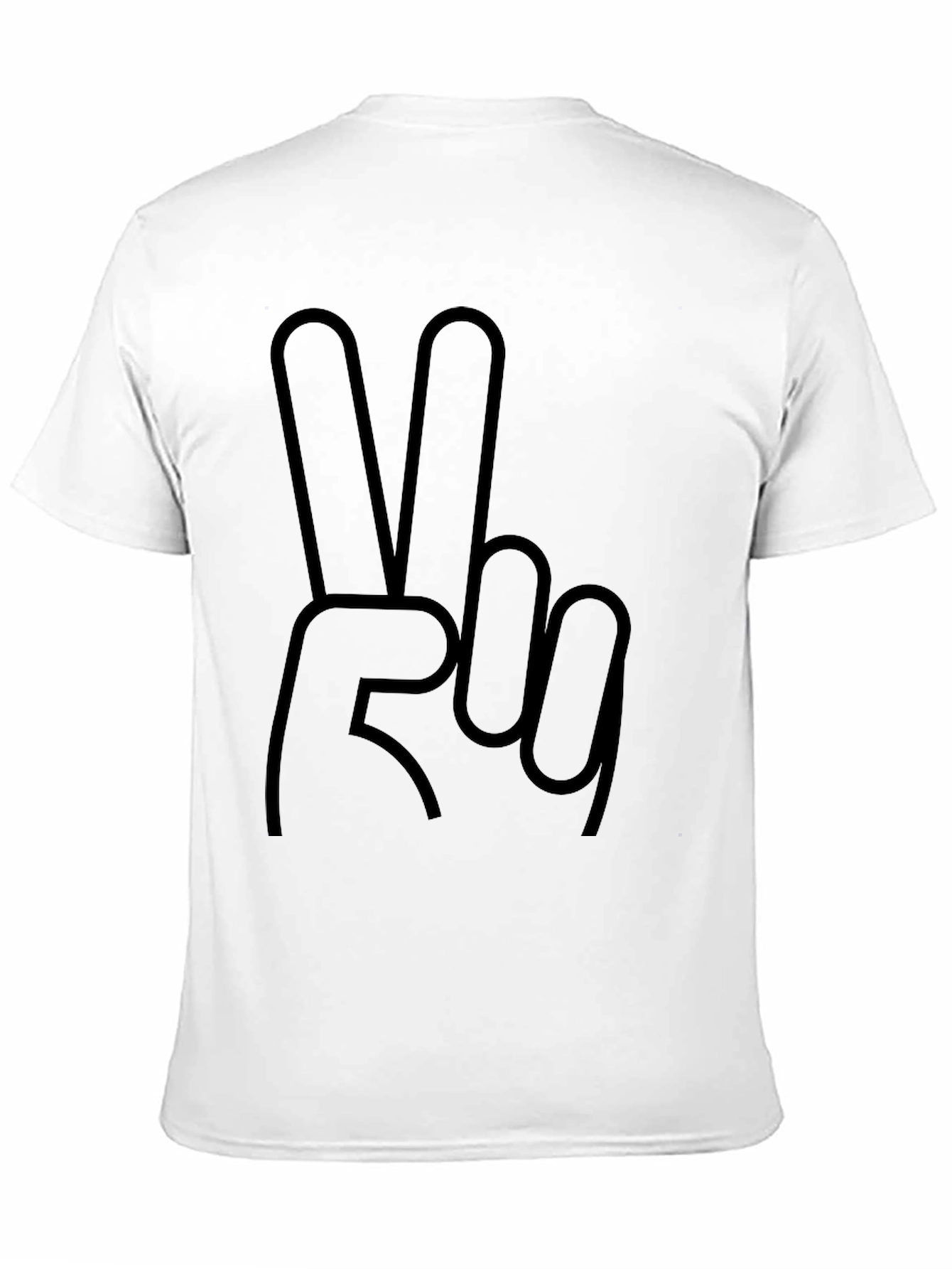 Peace Sign Graphic T-Shirt - Casual Black Tee