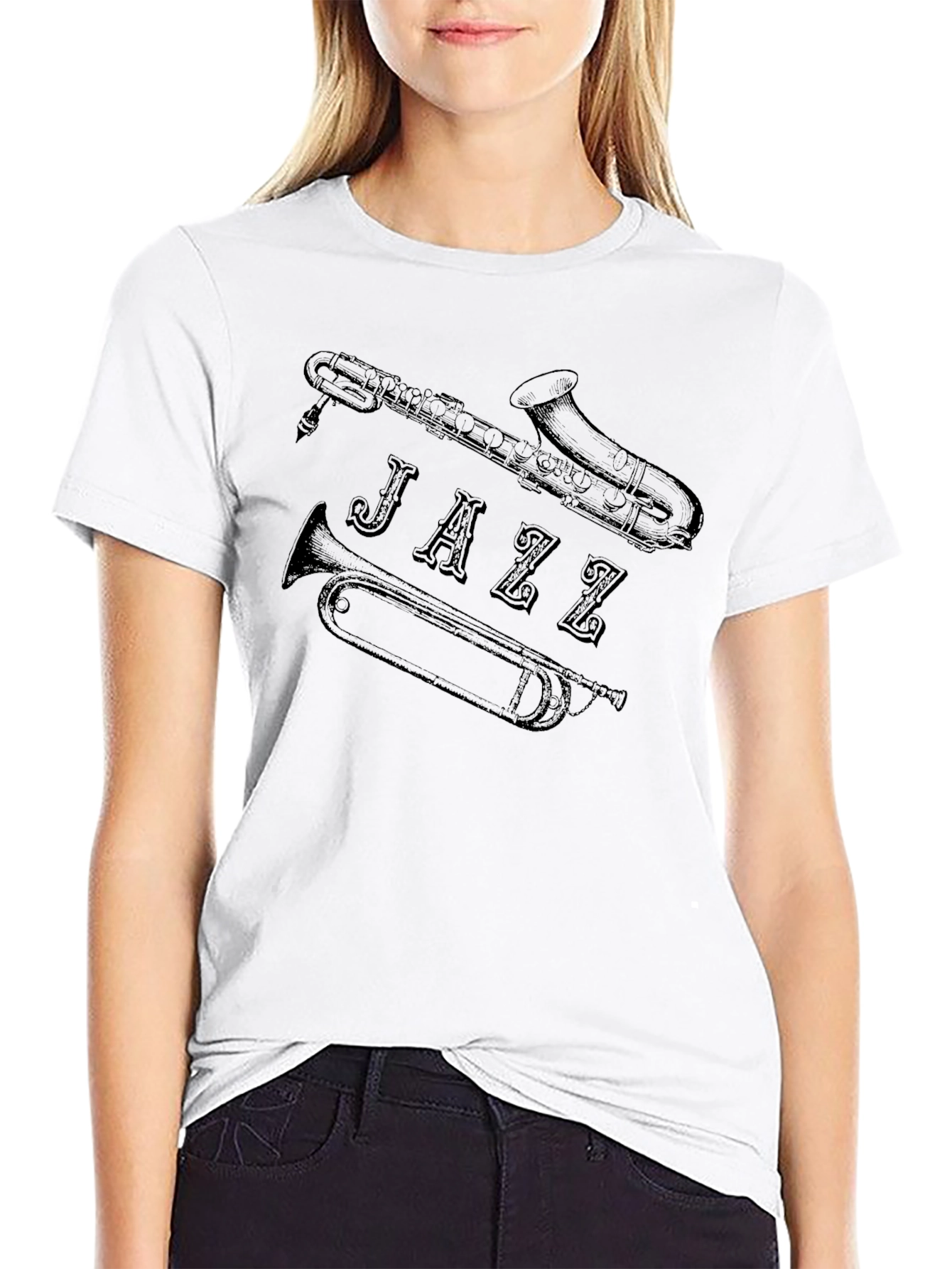 Jazz Music T-Shirt - Saxophone Trumpet