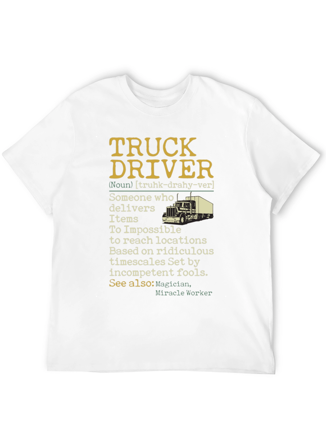Truck Driver Definition Graphic Tee