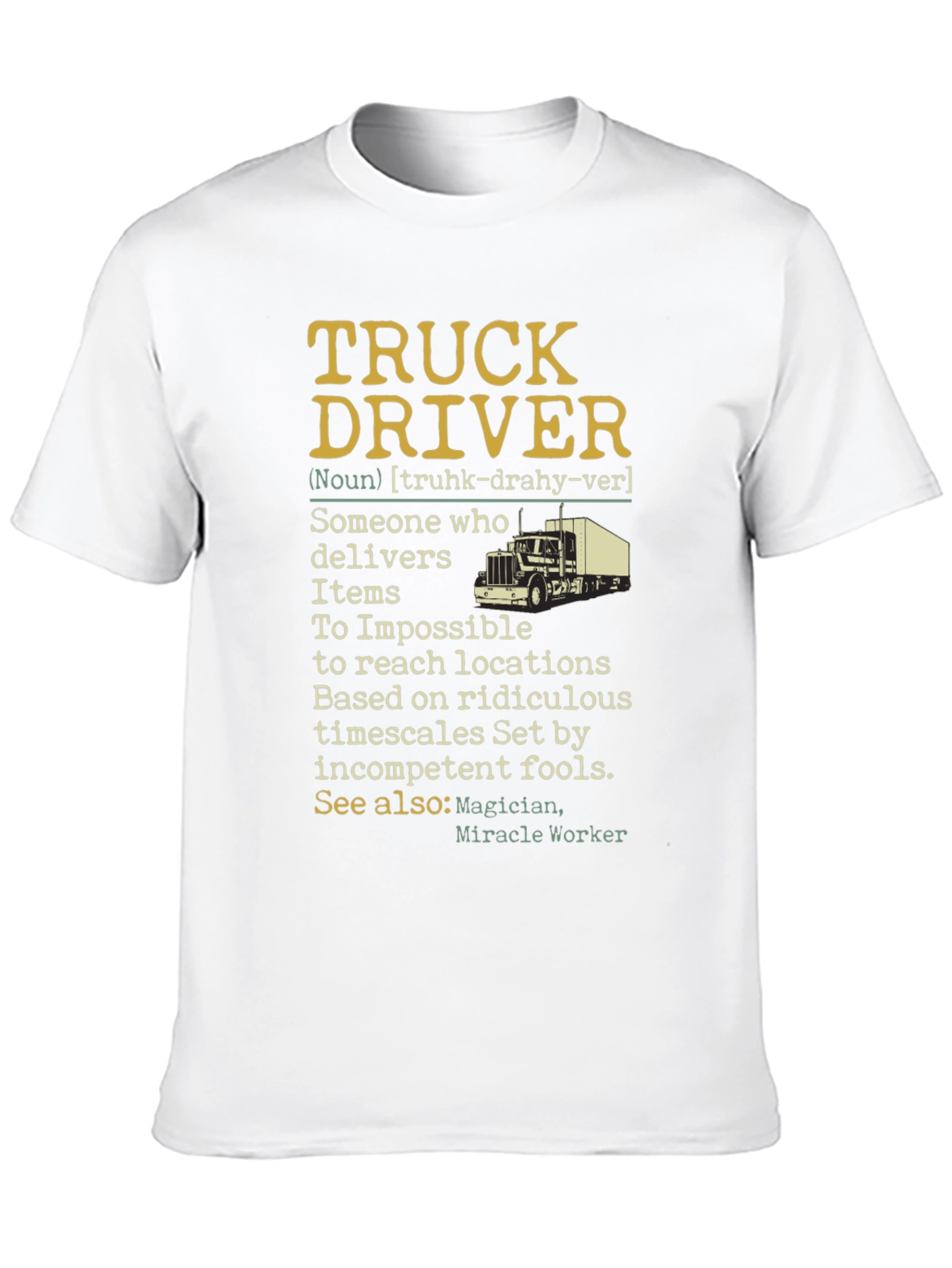 Truck Driver Definition Graphic Tee