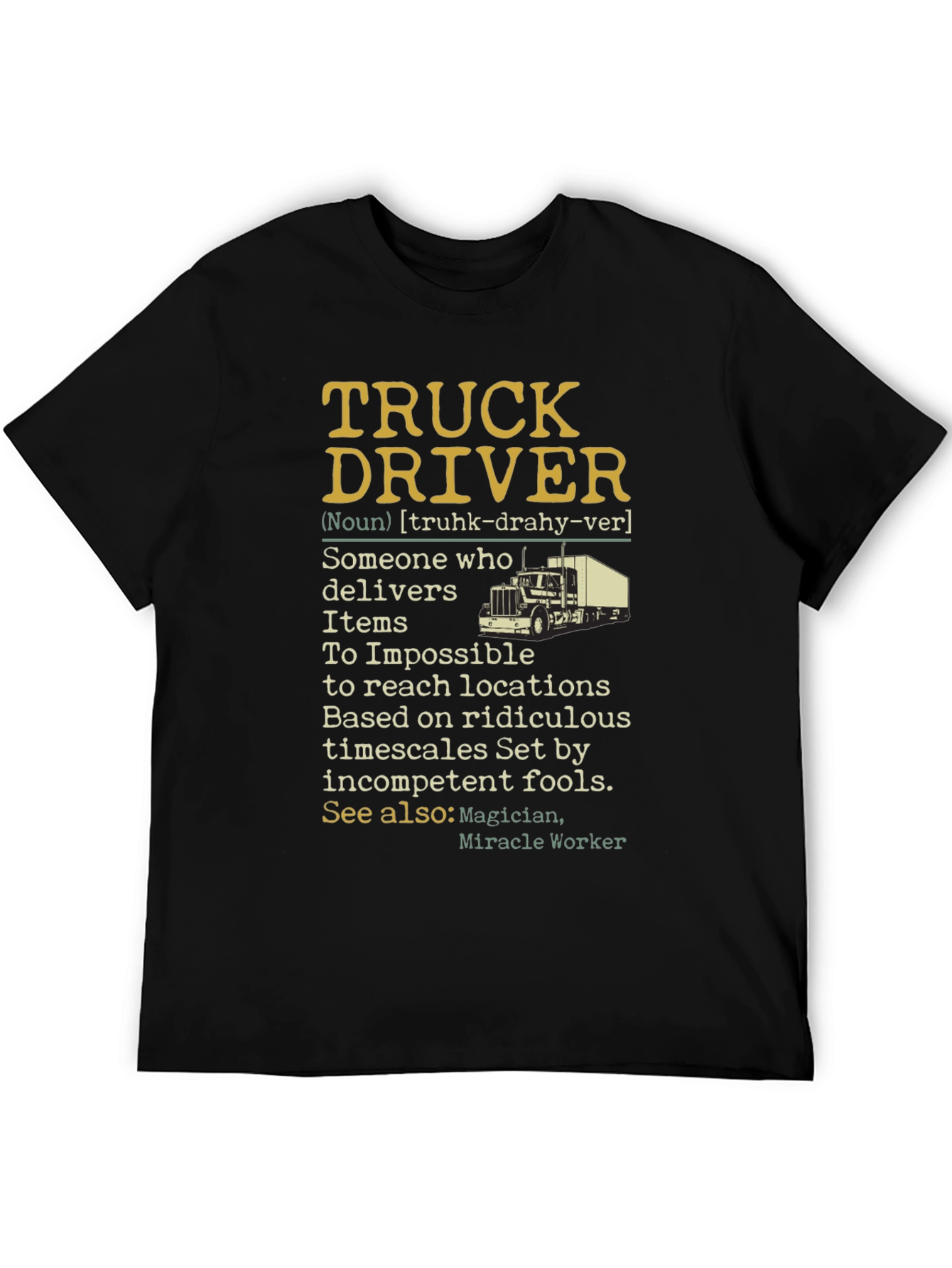 Truck Driver Definition Graphic Tee