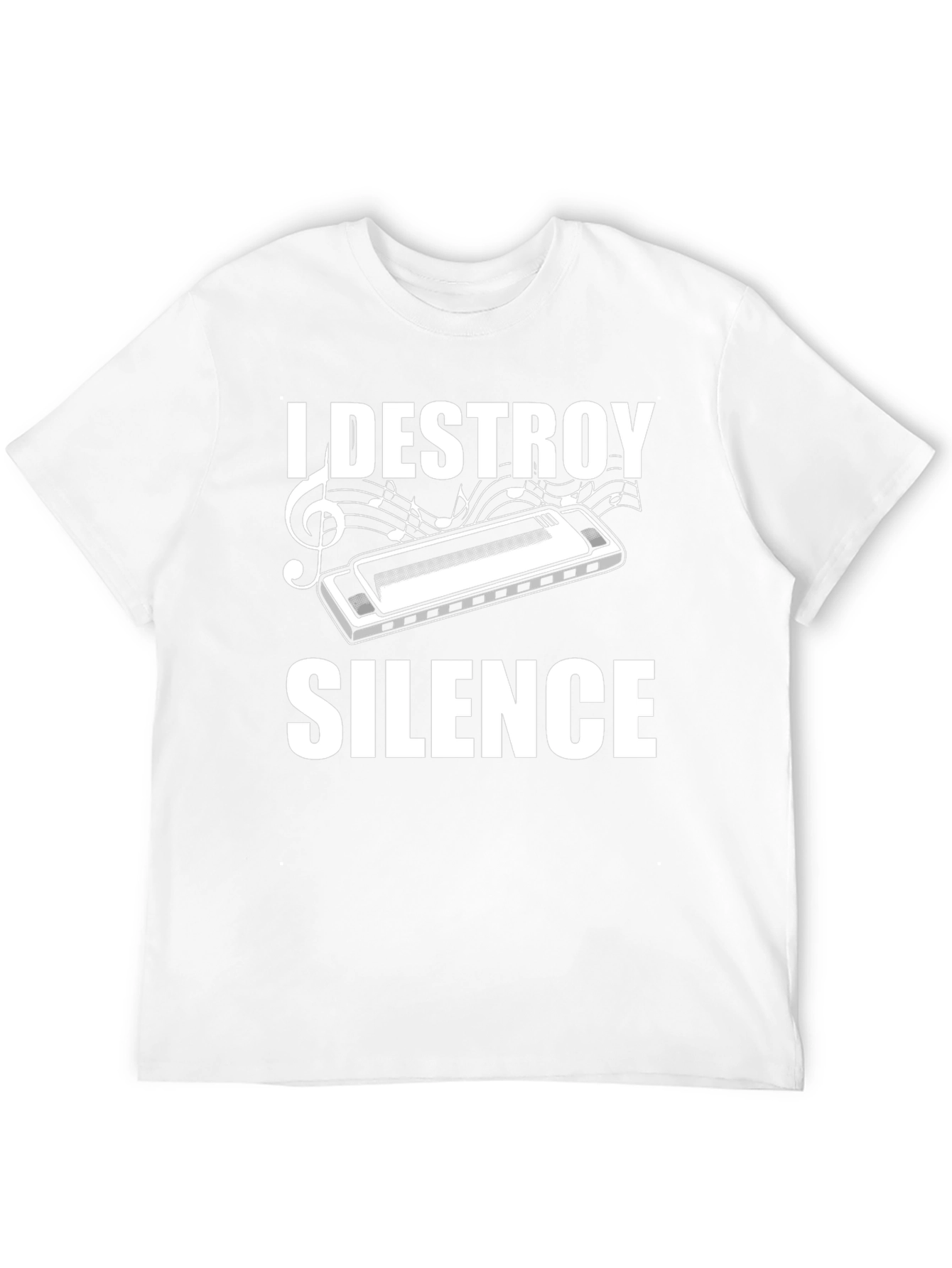 I Destroy Silence Harmonica T-Shirt