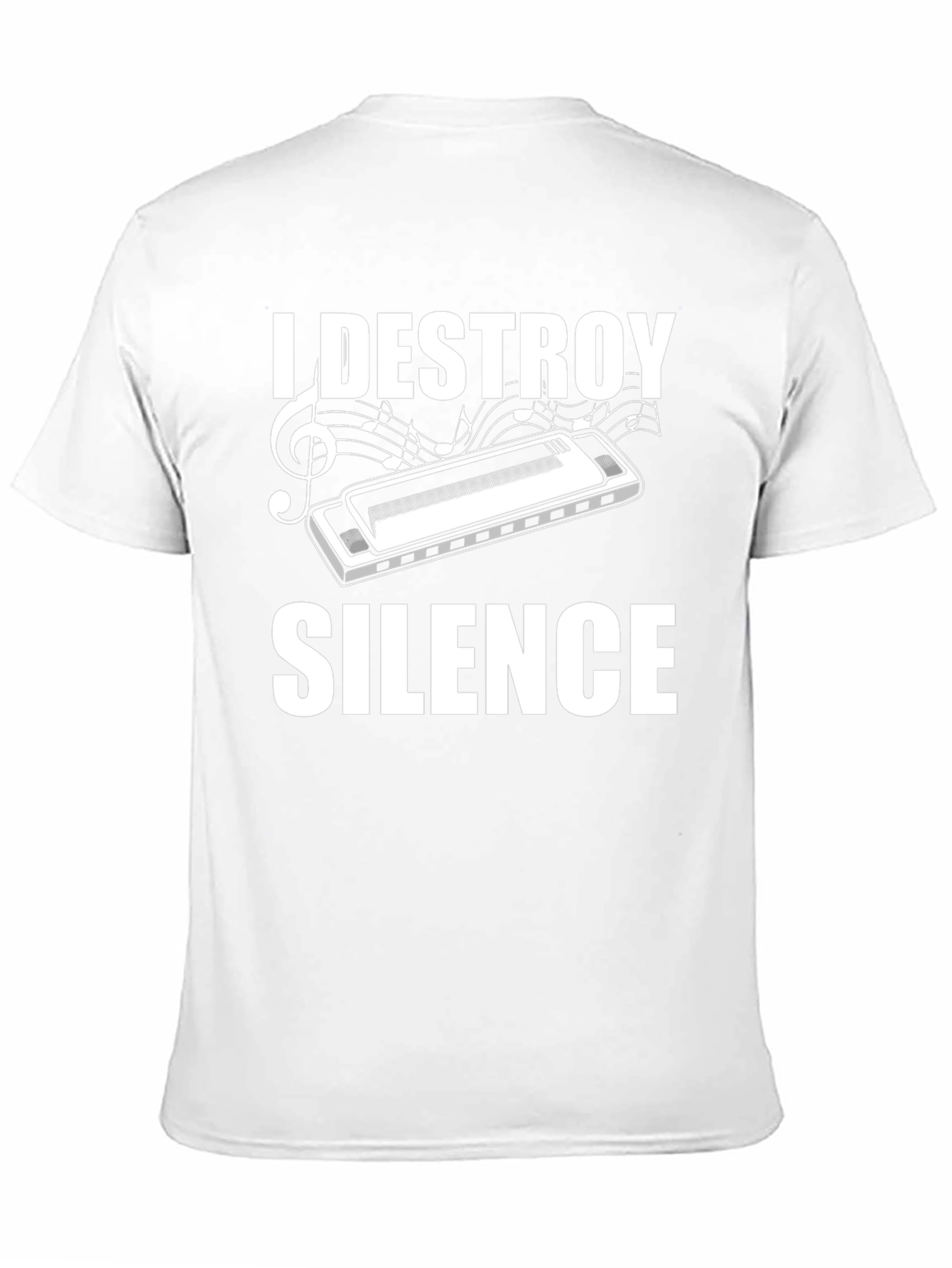 I Destroy Silence Harmonica T-Shirt