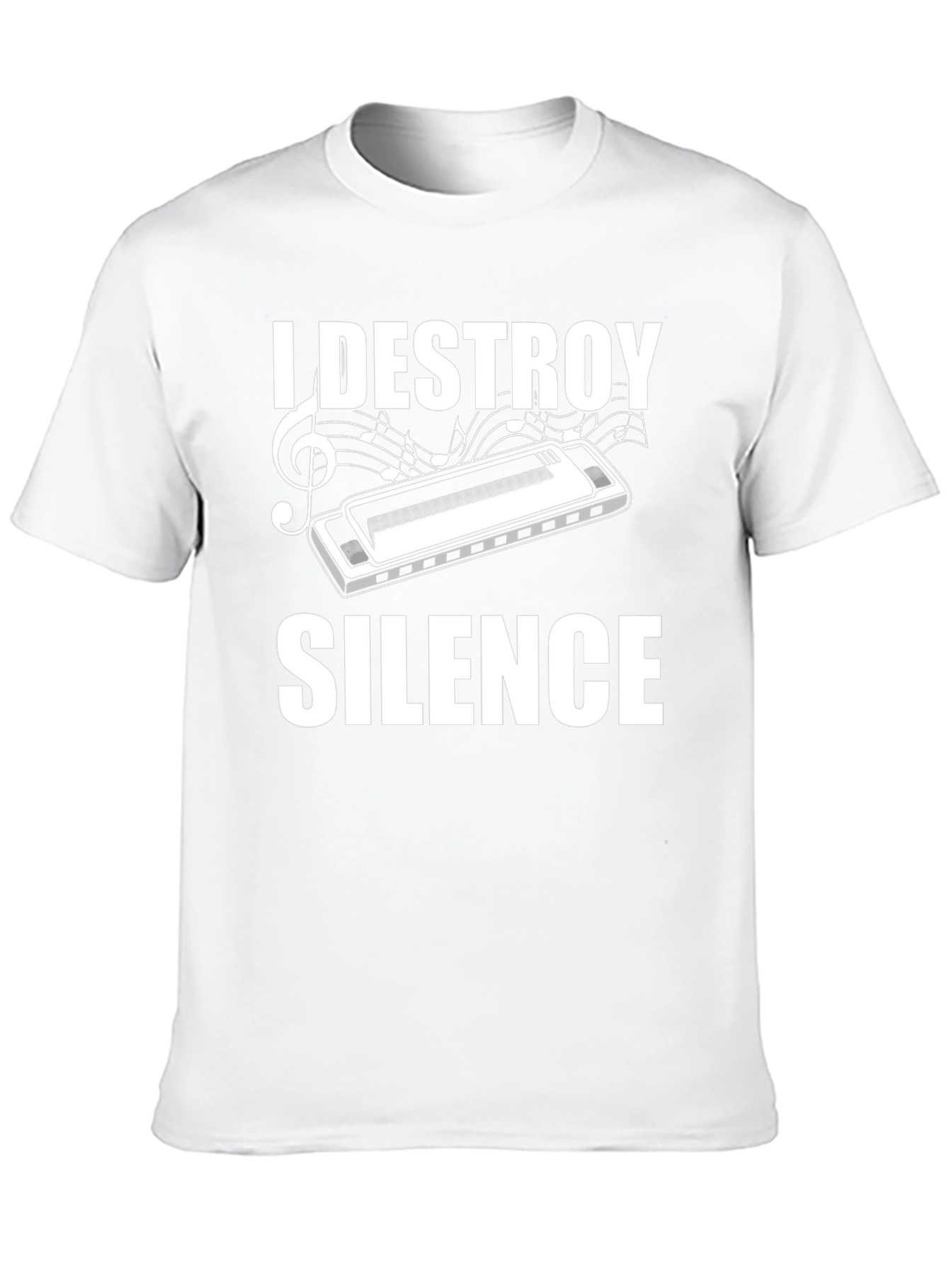 I Destroy Silence Harmonica T-Shirt
