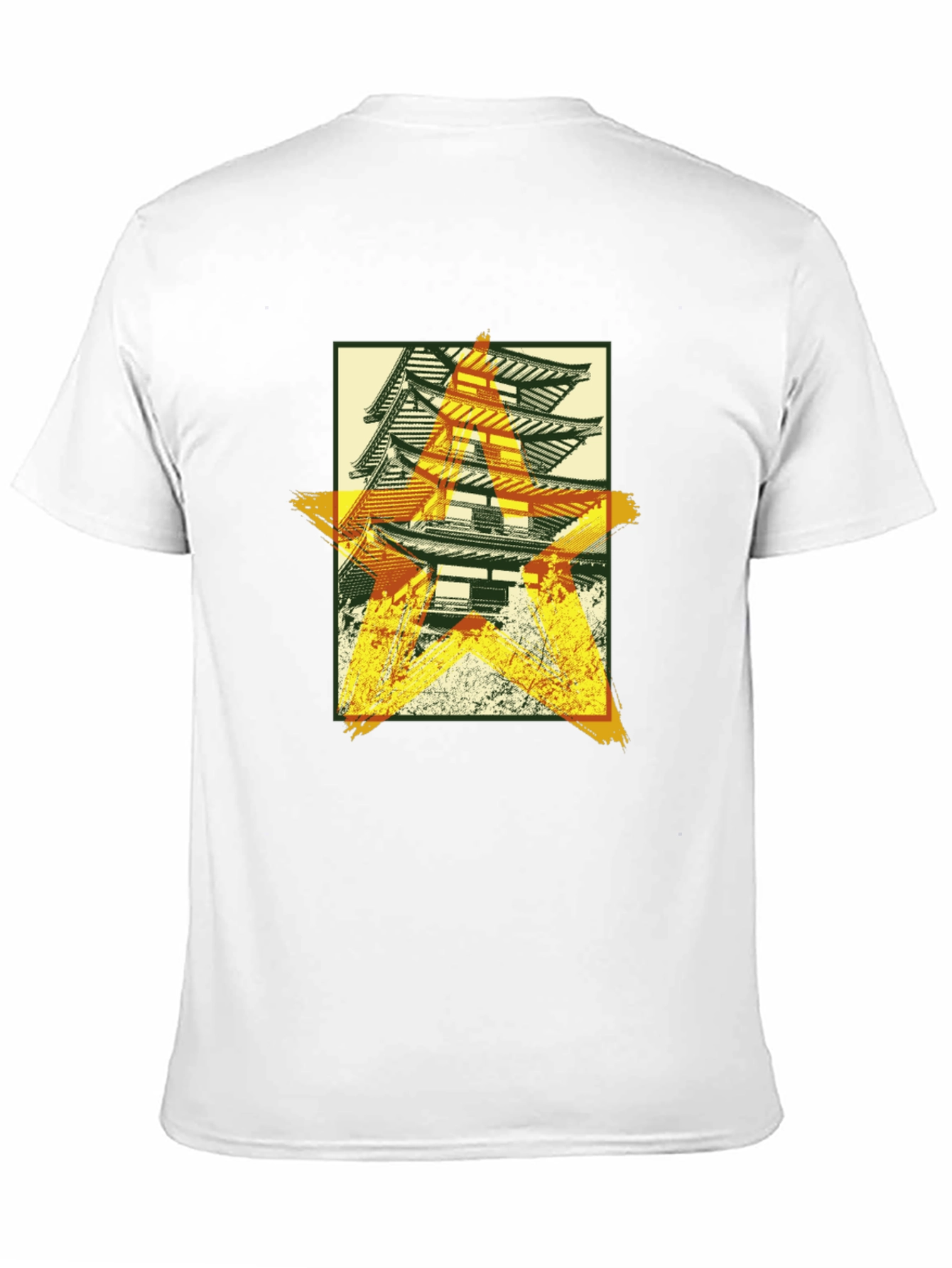 Japanese Pagoda Graphic T-Shirt - Black