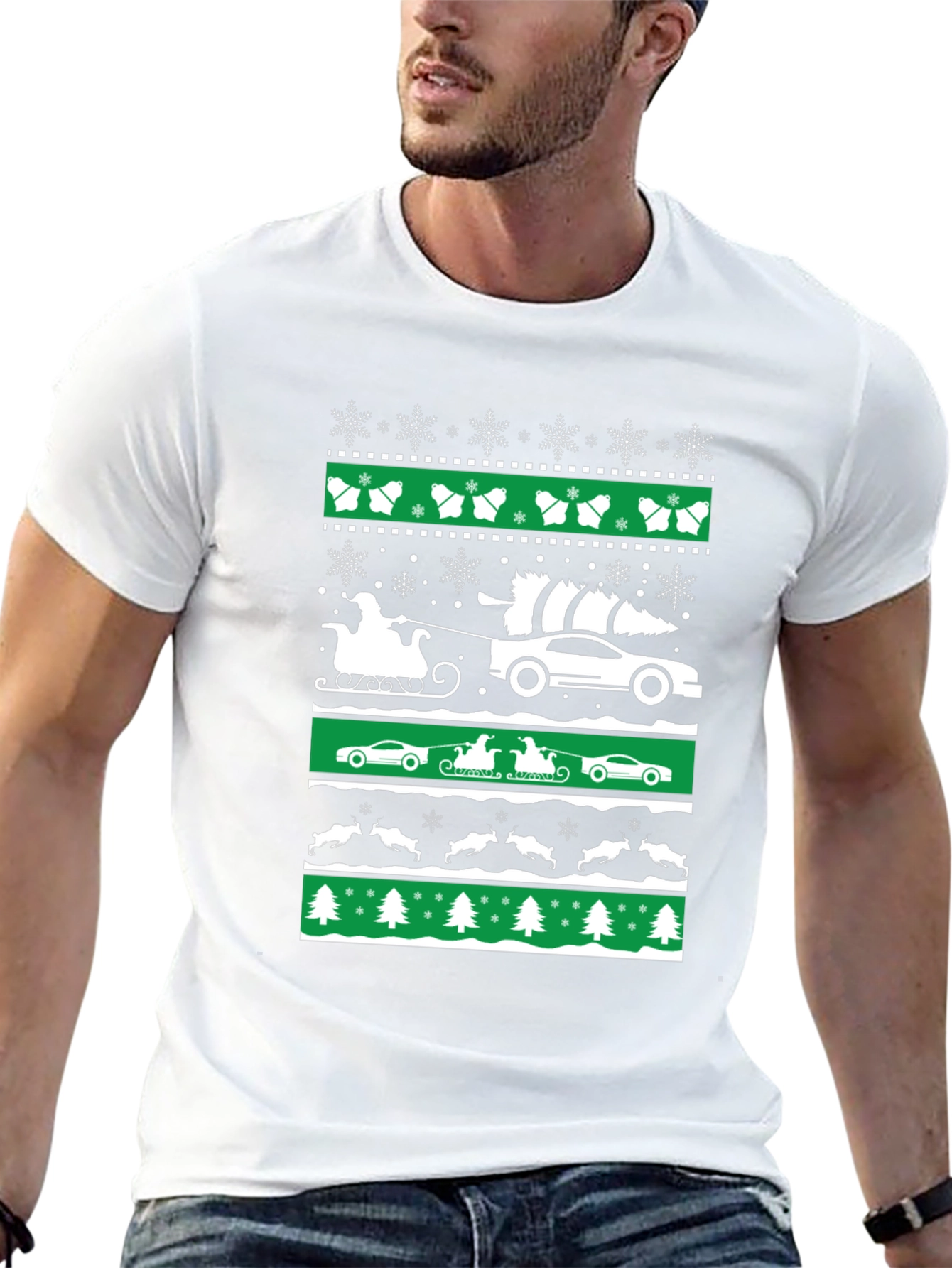 Festive Car Christmas T-Shirt