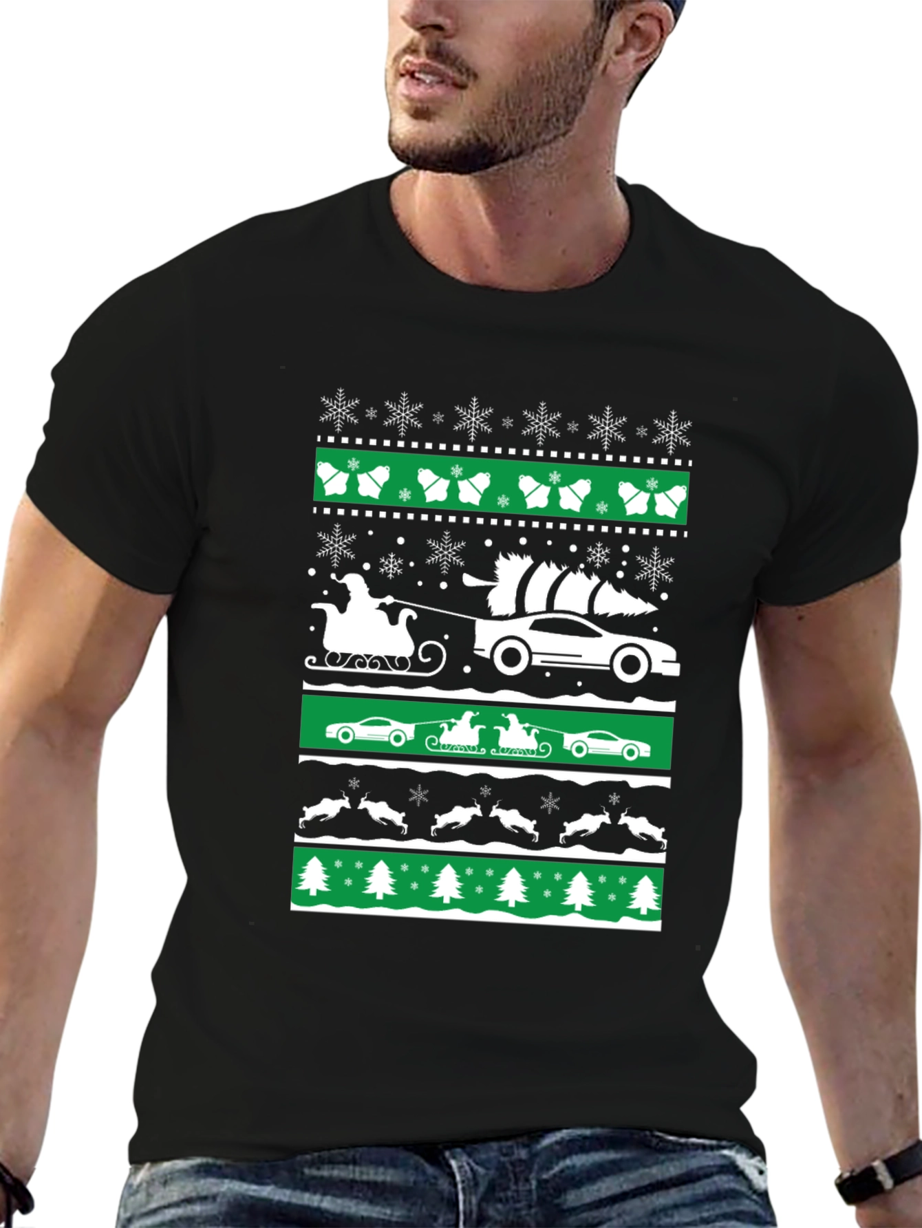 Festive Car Christmas T-Shirt