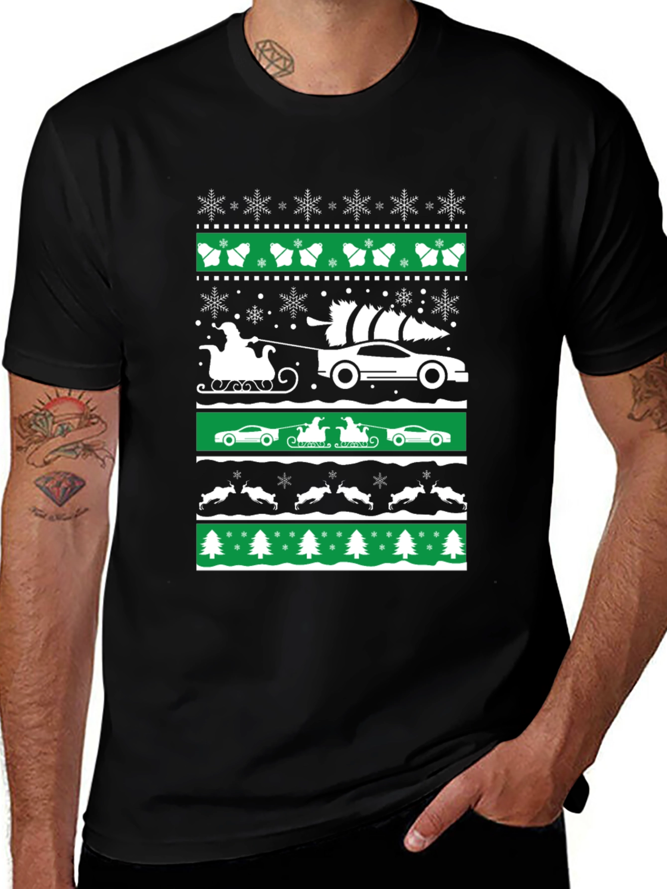 Festive Car Christmas T-Shirt