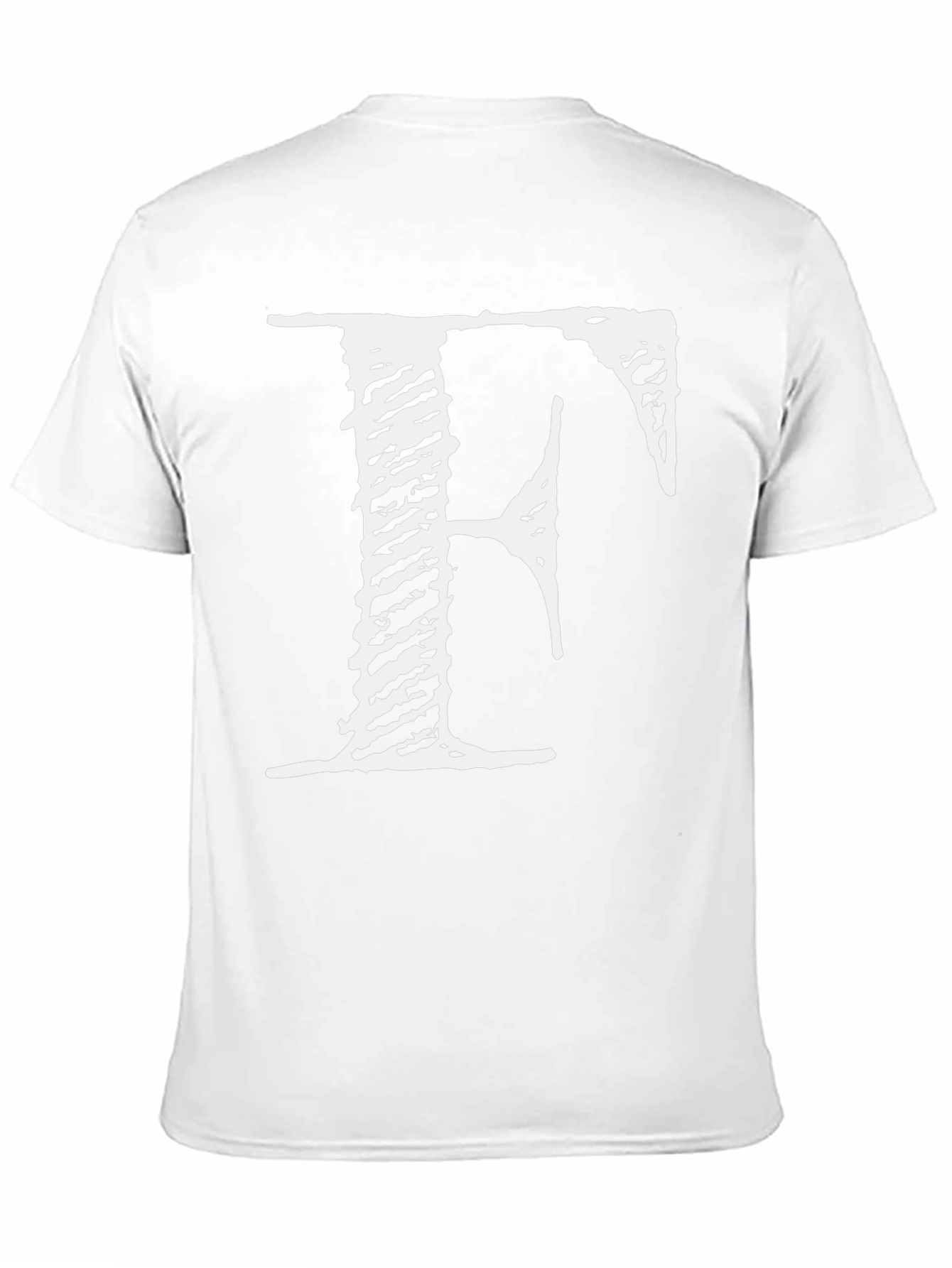 Mens Black T-Shirt with White F Graphic