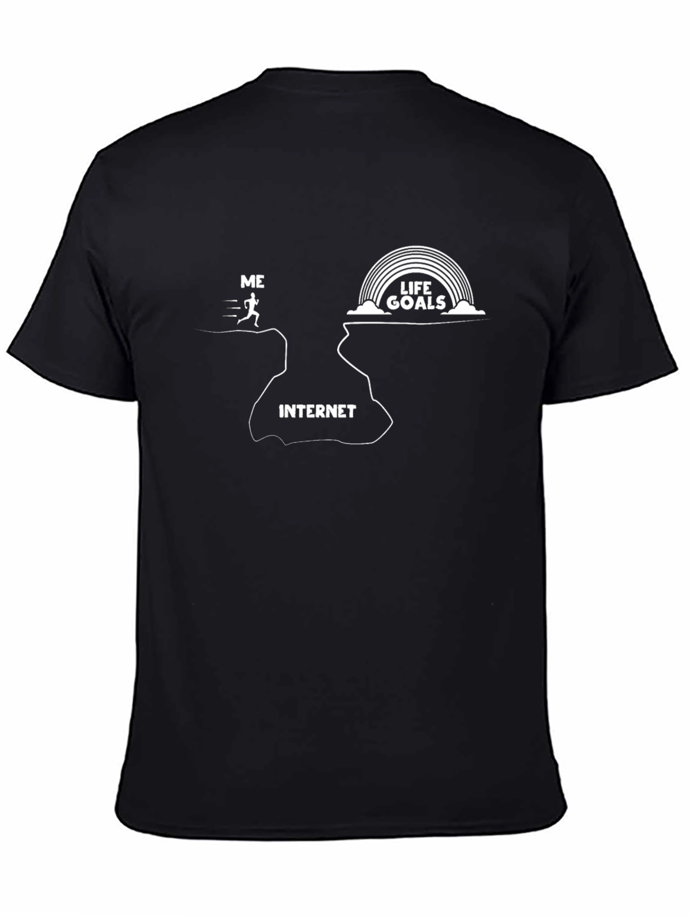 Internet Life Goals Graphic T-Shirt - Unisex Black Tee