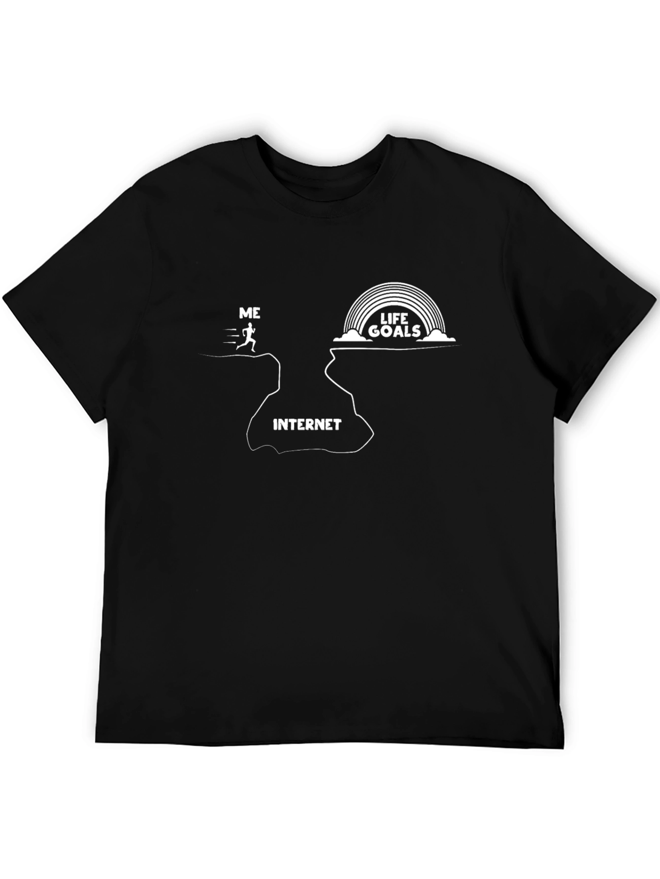 Internet Life Goals Graphic T-Shirt - Unisex Black Tee