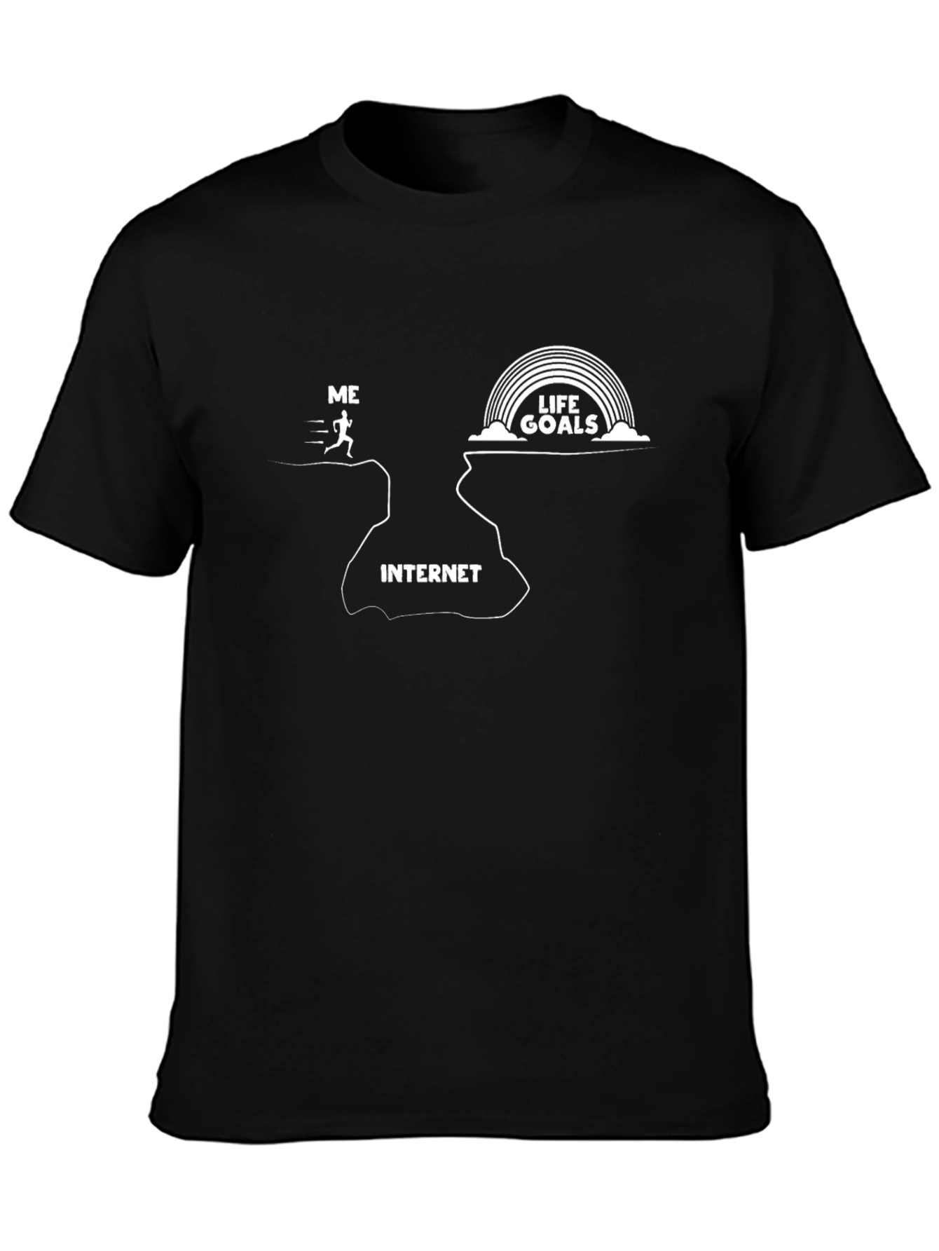 Internet Life Goals Graphic T-Shirt - Unisex Black Tee