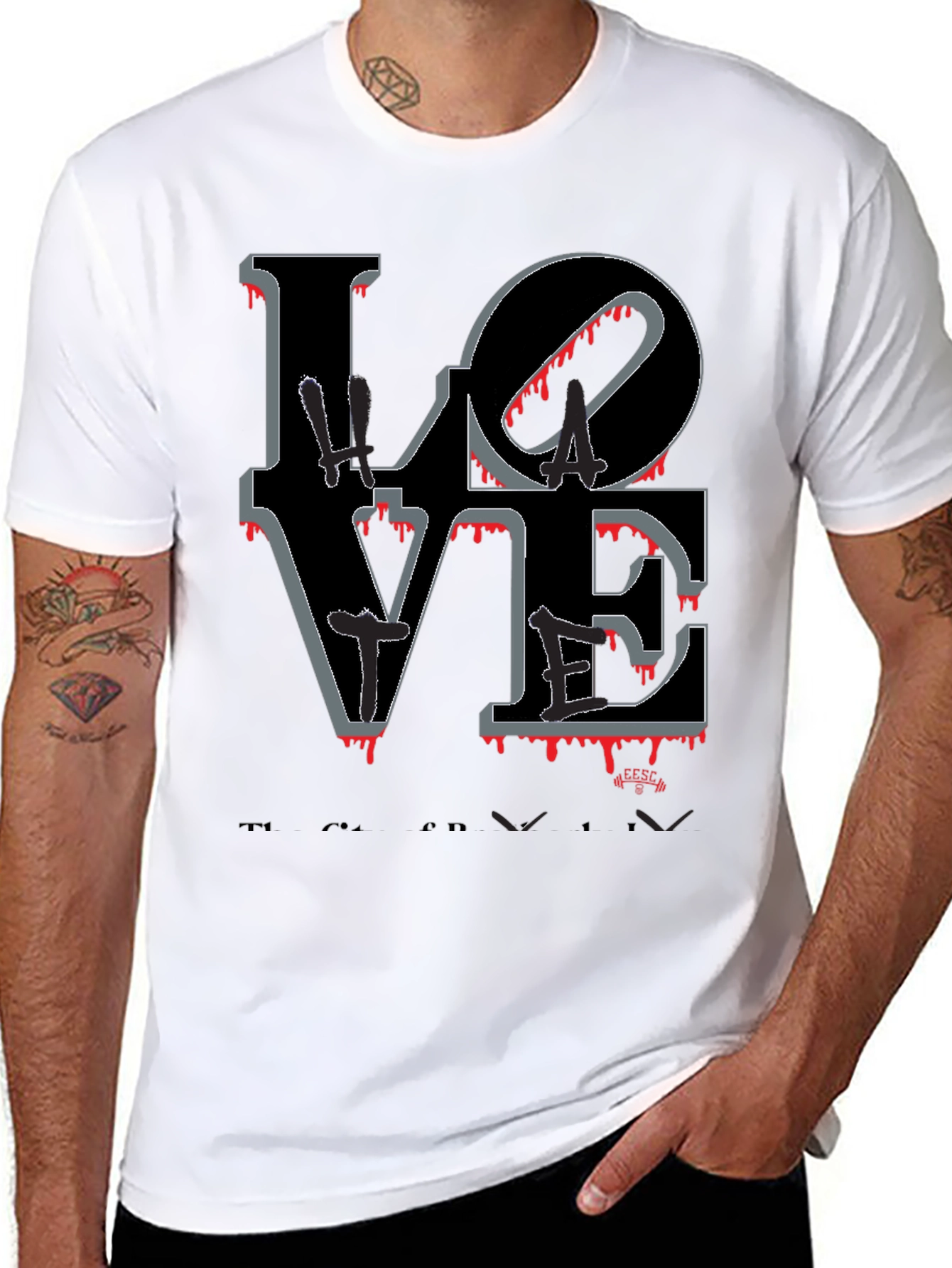 Bloody Love Graphic T-Shirt - Mens Crew Neck Tee