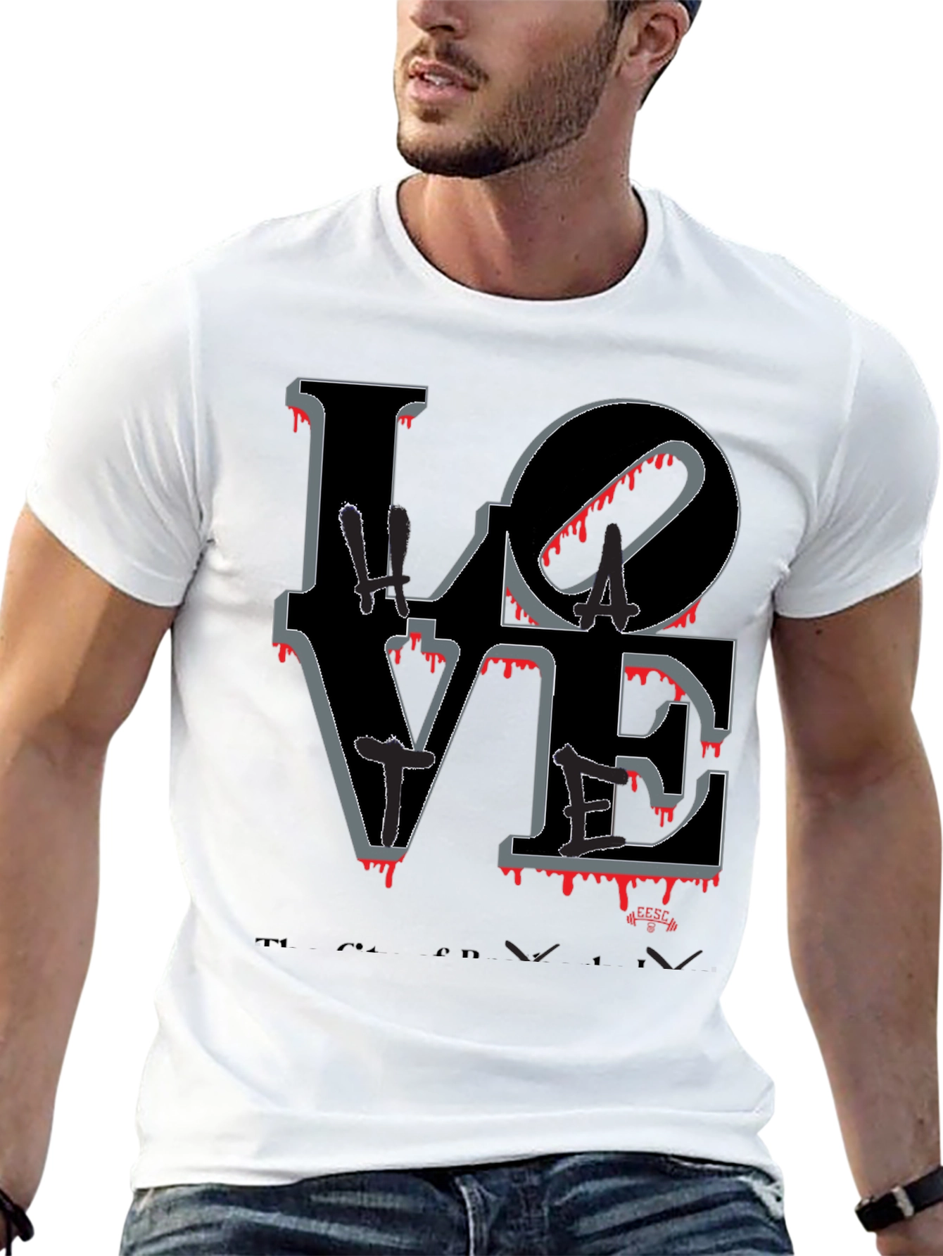 Bloody Love Graphic T-Shirt - Mens Crew Neck Tee