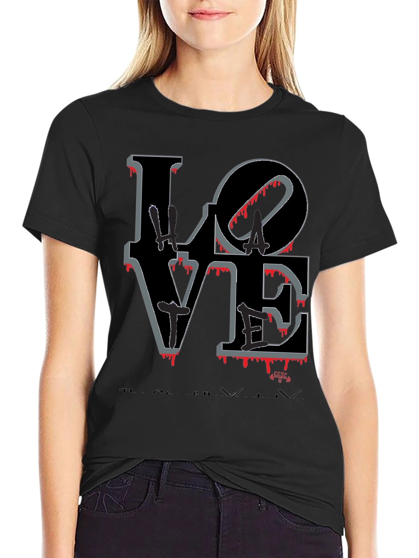Bloody Love Graphic T-Shirt - Mens Crew Neck Tee