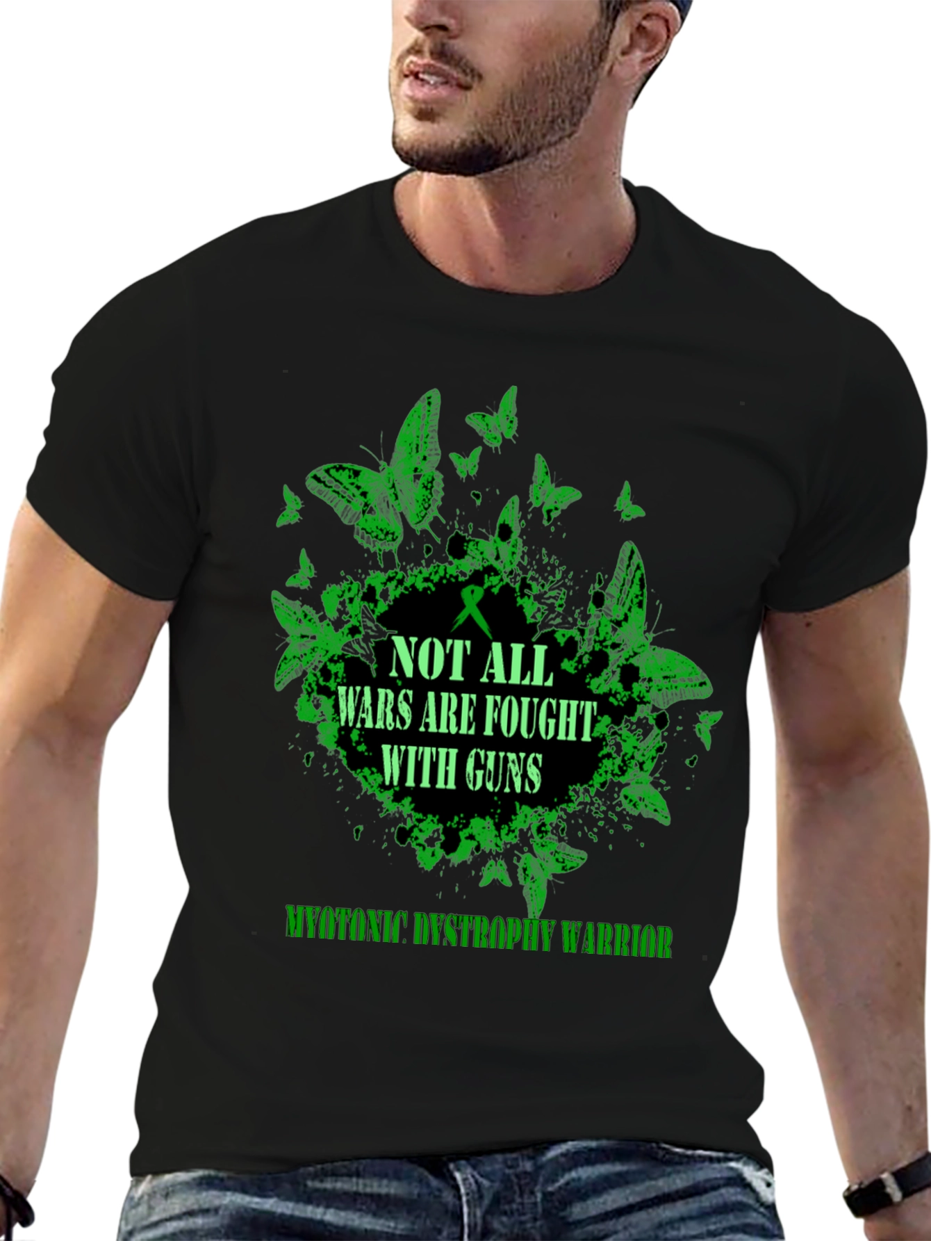 Myotonic Dystrophy Warrior T-Shirt - Butterfly Design