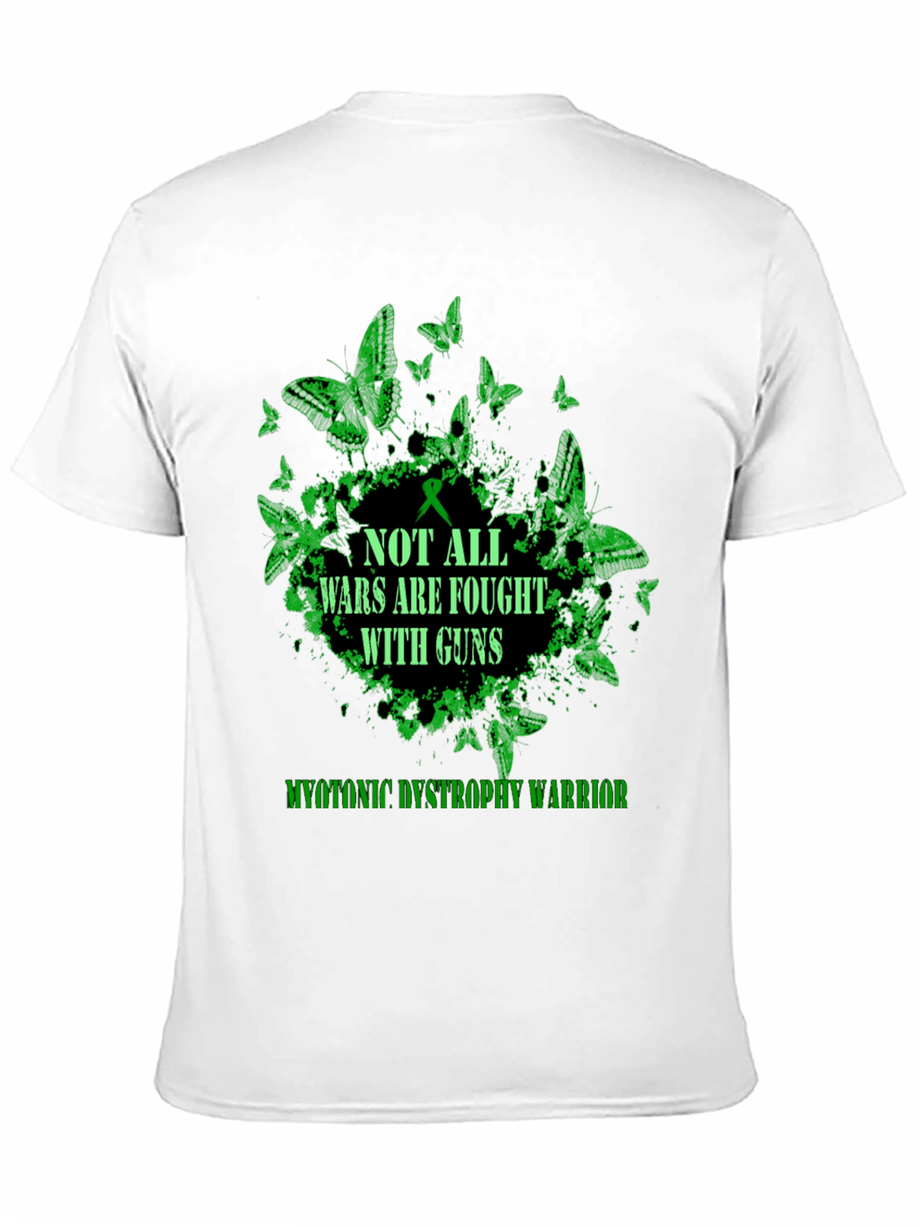 Myotonic Dystrophy Warrior T-Shirt - Butterfly Design