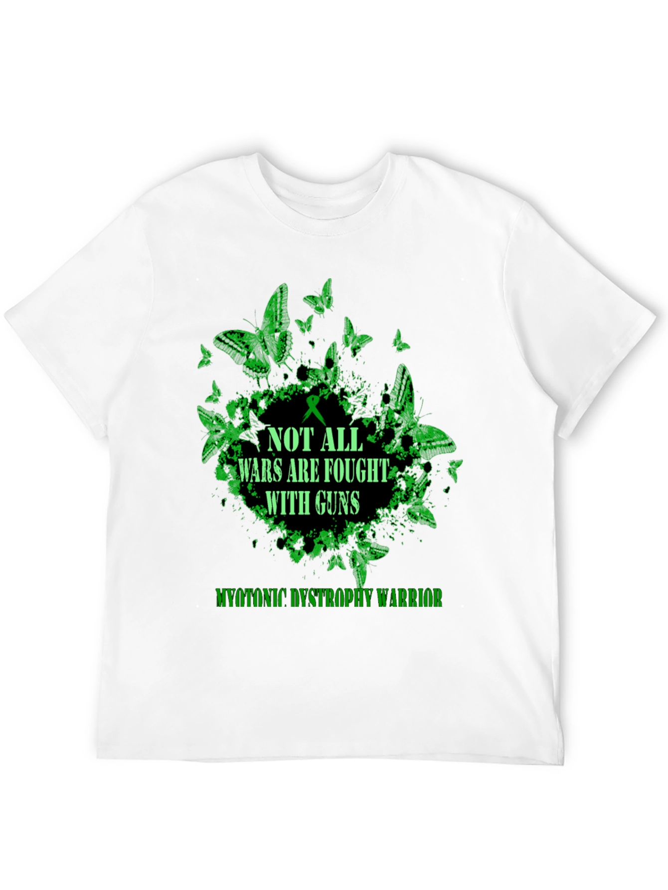 Myotonic Dystrophy Warrior T-Shirt - Butterfly Design