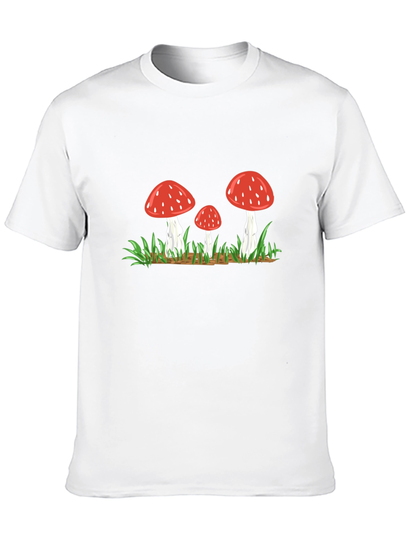 Mushroom Graphic T-Shirt - Black Casual Tee