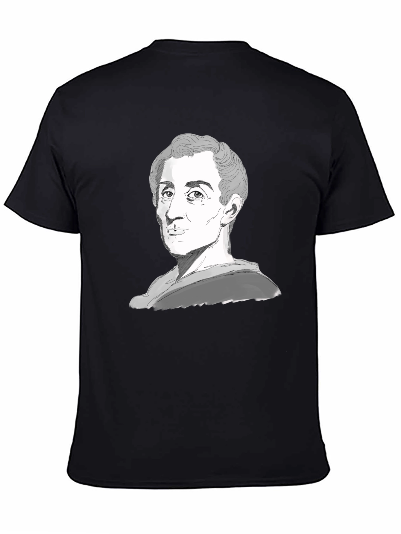 Montesquieu Portrait Graphic Tee - Black T-Shirt