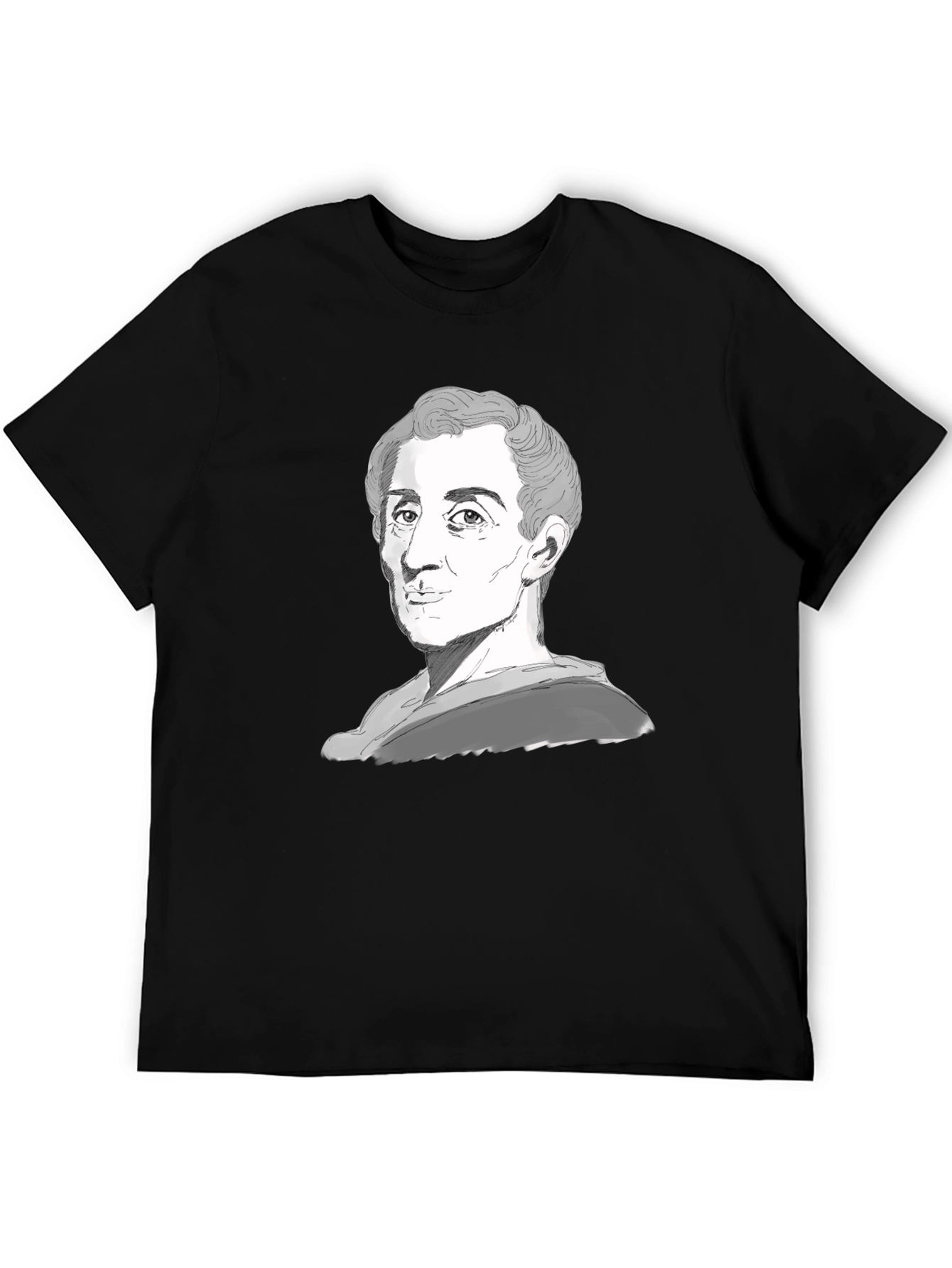 Montesquieu Portrait Graphic Tee - Black T-Shirt