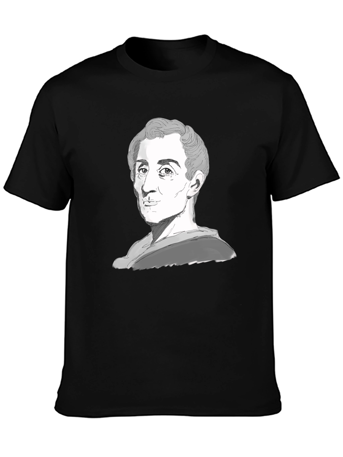 Montesquieu Portrait Graphic Tee - Black T-Shirt