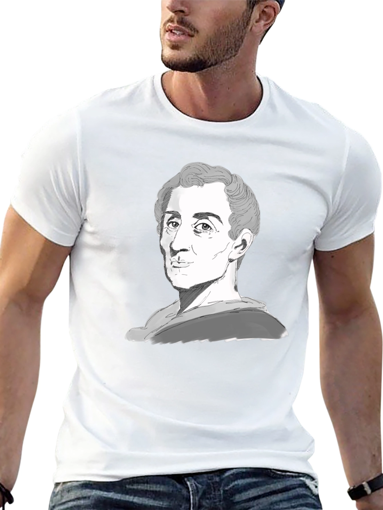 Montesquieu Portrait Graphic Tee - Black T-Shirt