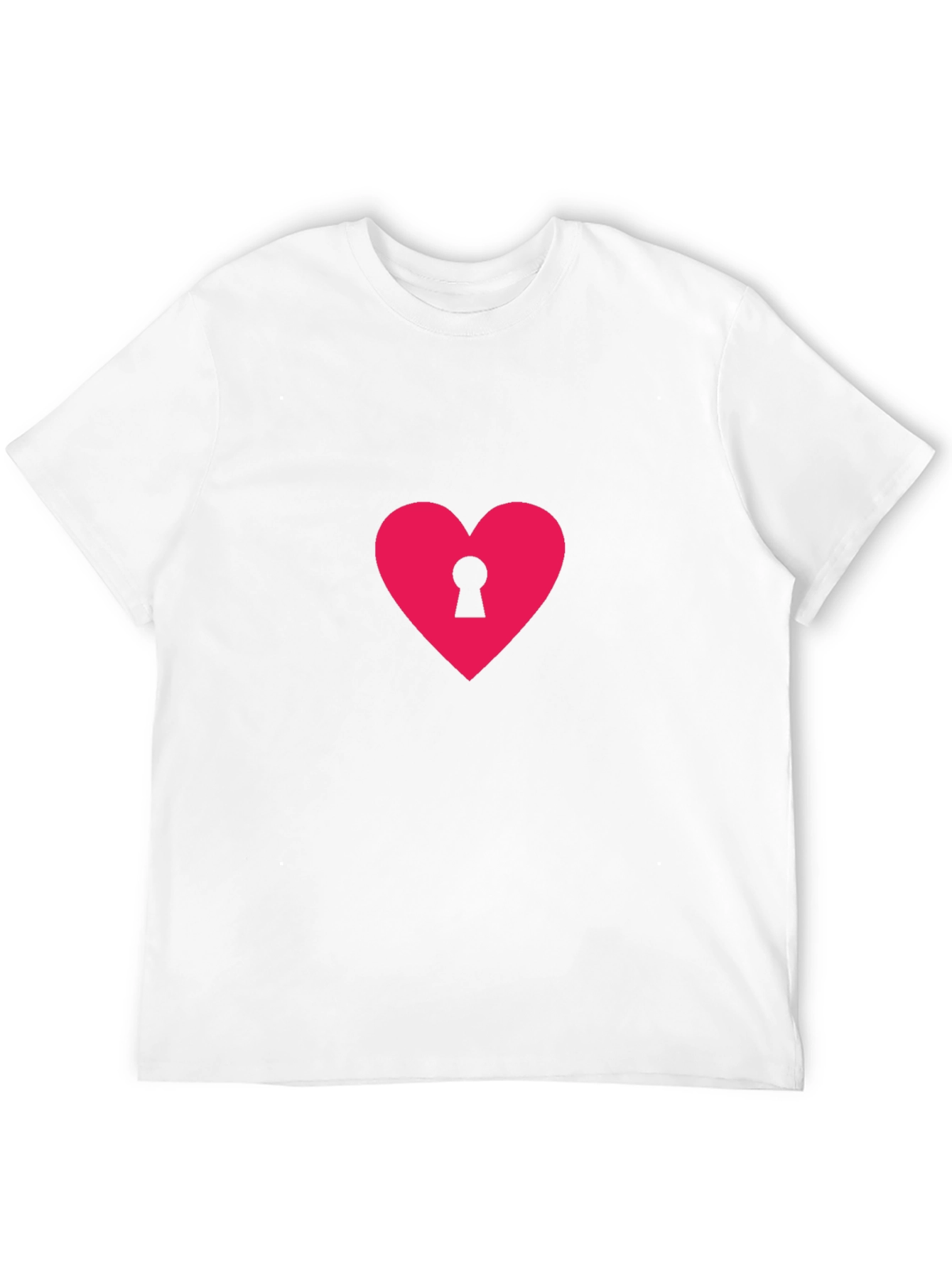 Heart Lock T-Shirt - Black Casual Tee