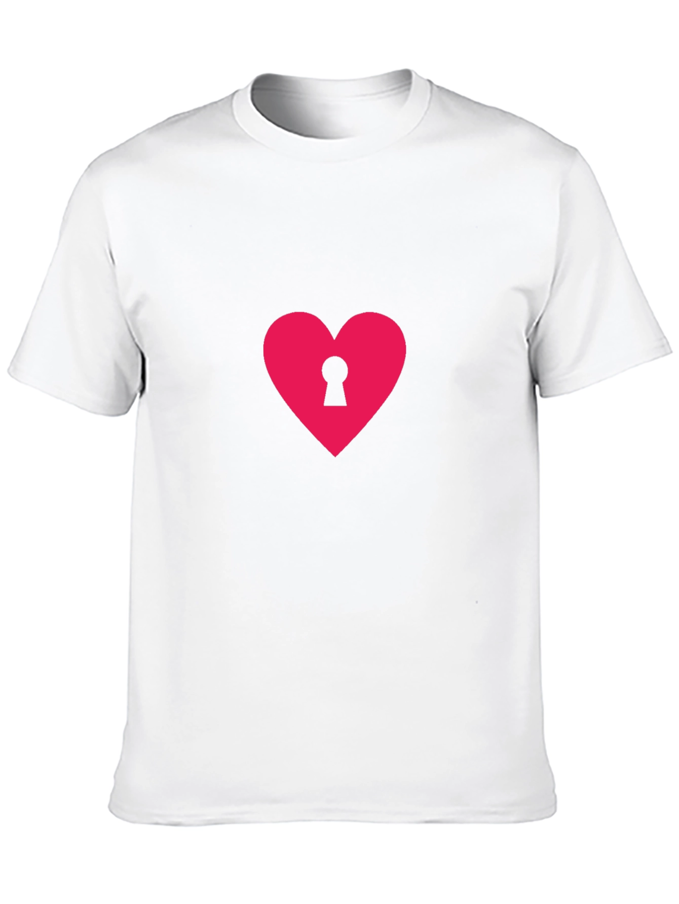 Heart Lock T-Shirt - Black Casual Tee