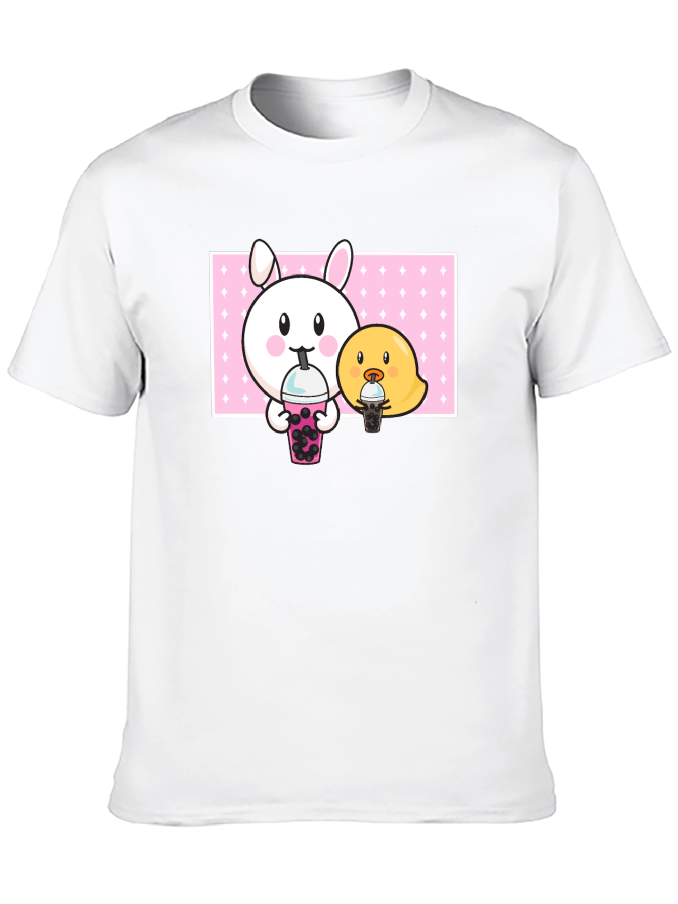 Cute Bunny and Chick Boba T-Shirt