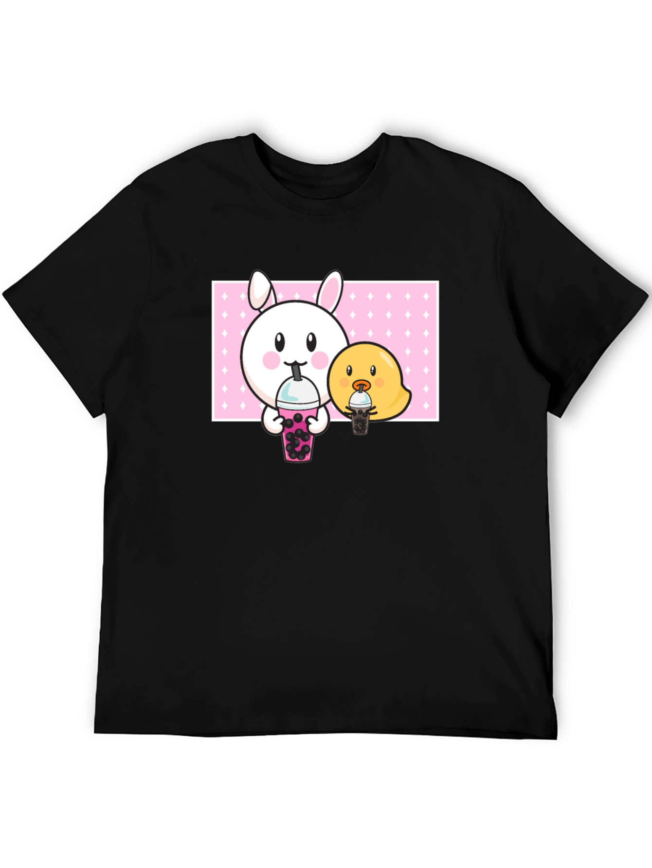 Cute Bunny and Chick Boba T-Shirt